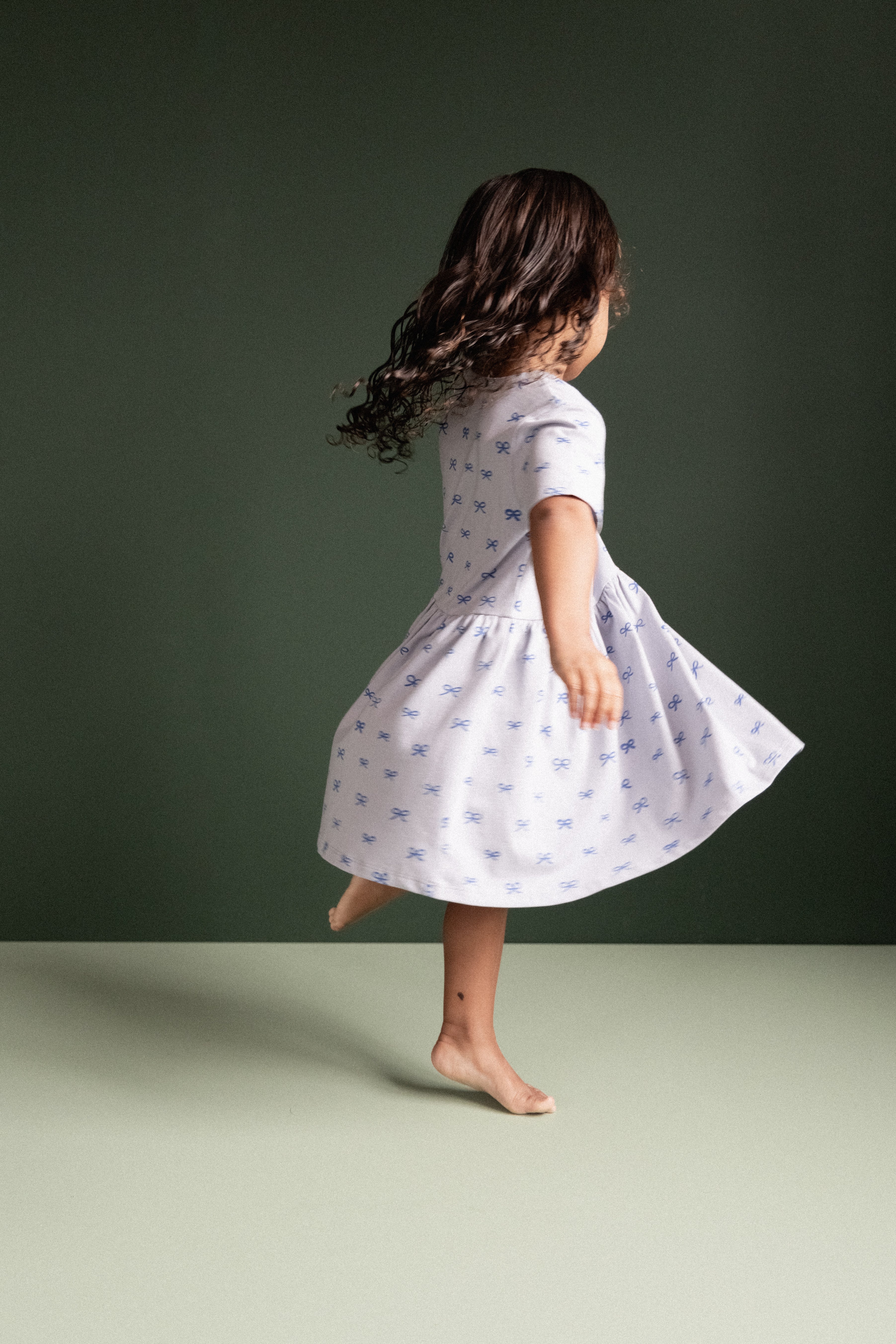 Saturday Dress - Ribbons Zen Blue Print - Image 4