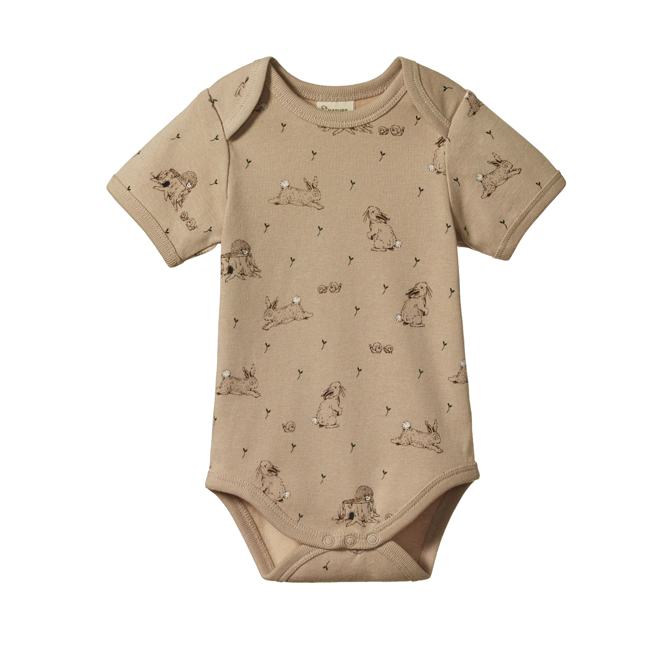 Nature Baby Short Sleeve Bodysuit - Forest Friends Print