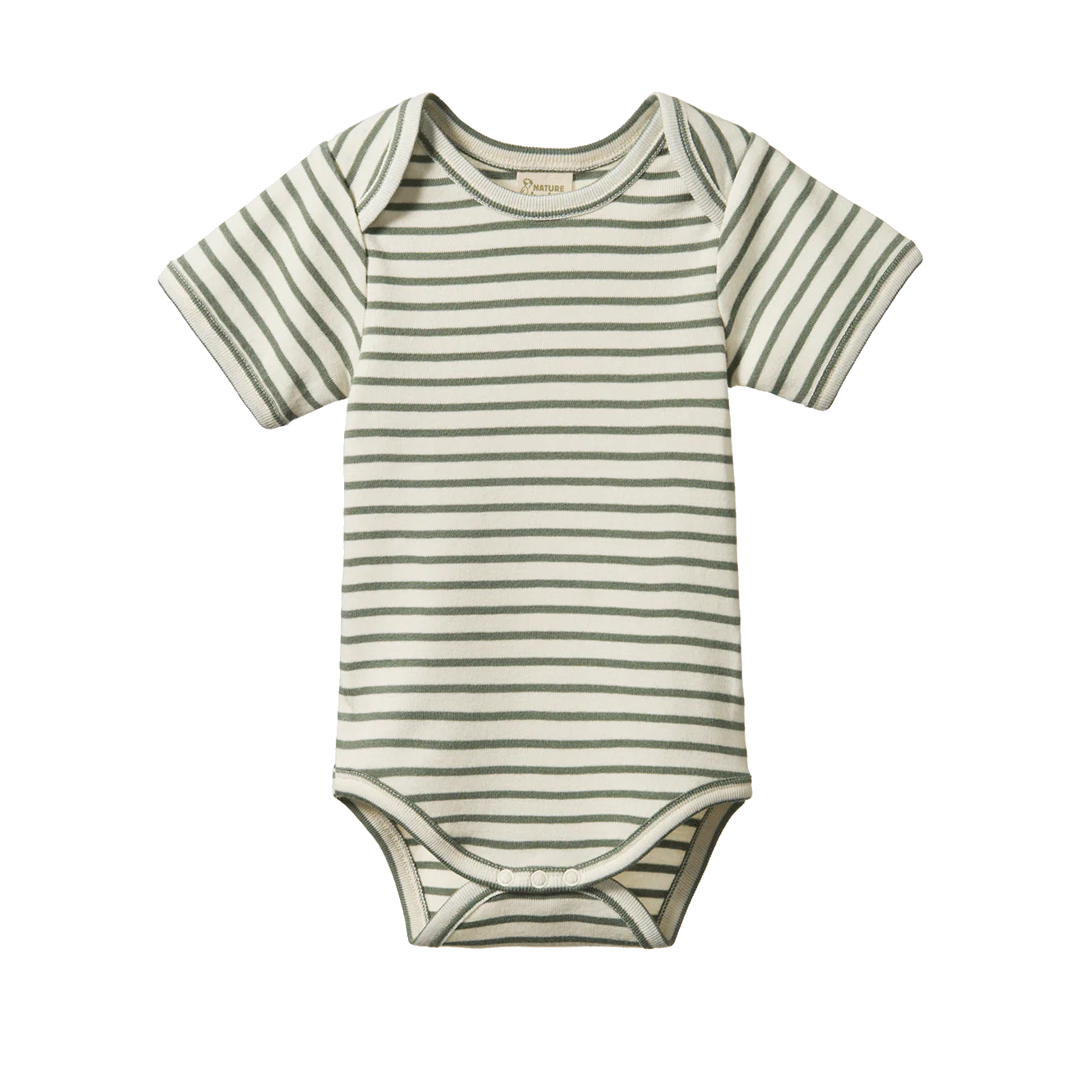 Short Sleeve Bodysuit - Nettle Sailor Stripe