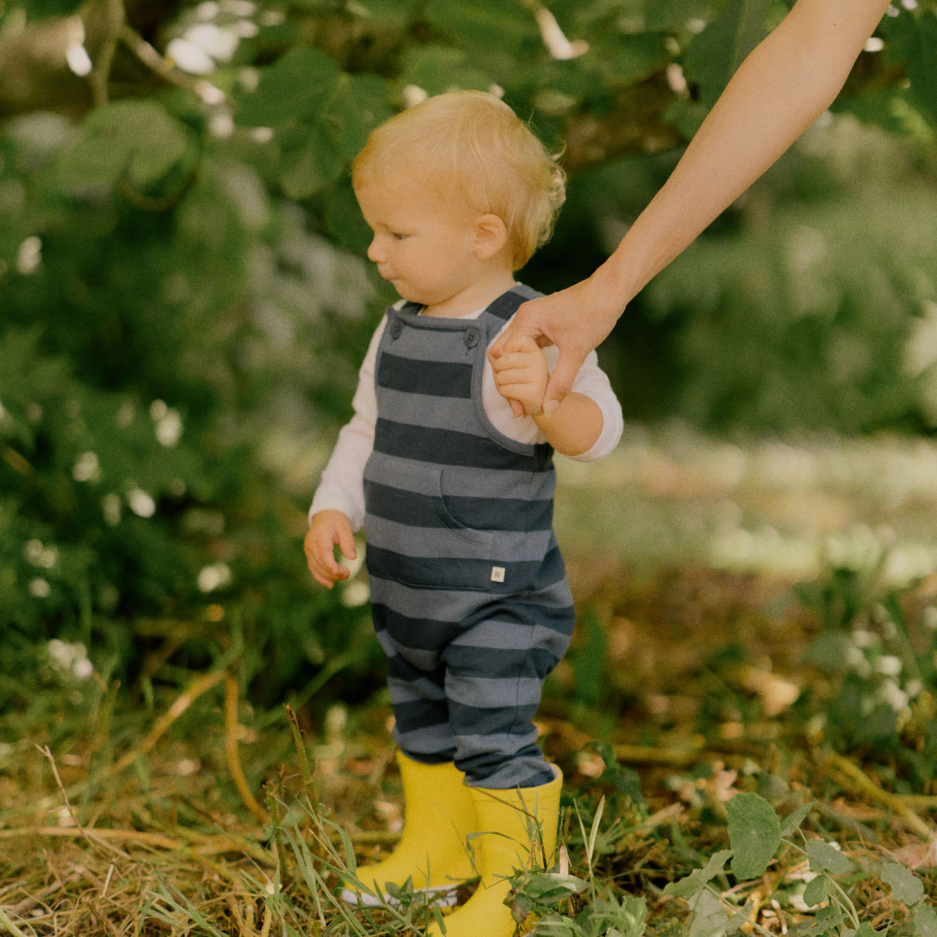 Tobi Overalls Sweatshirting - Navy Bold Stripe - Image 2