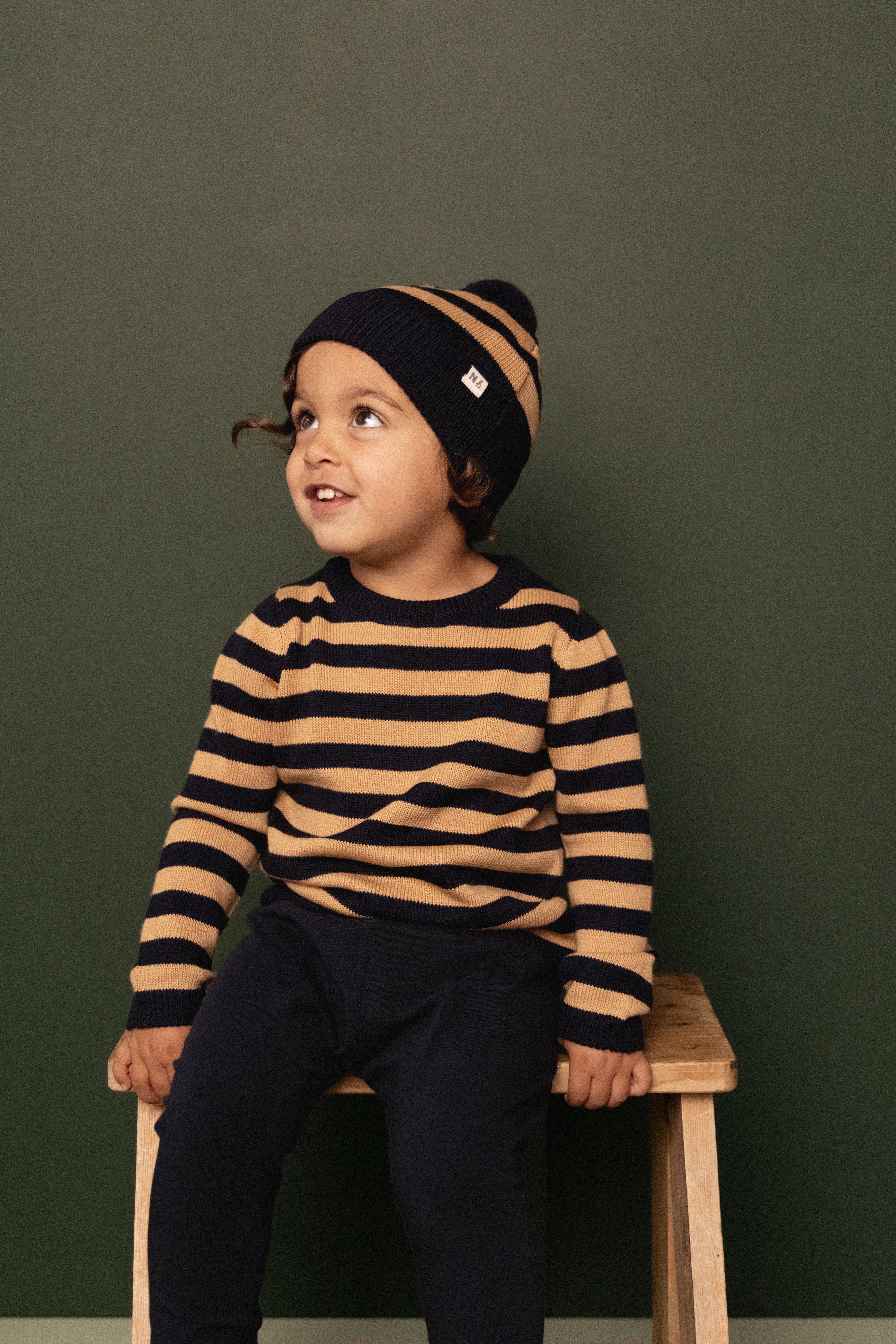 Turtle Neck - Navy/Caramel Stripe - Image 2