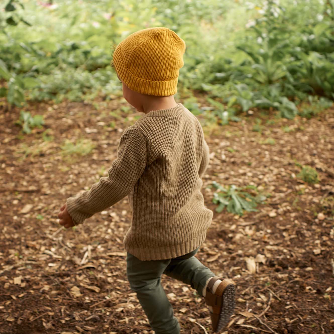 Nature Baby Forest Beanie - Butterscotch Chunky Knit - Image 3