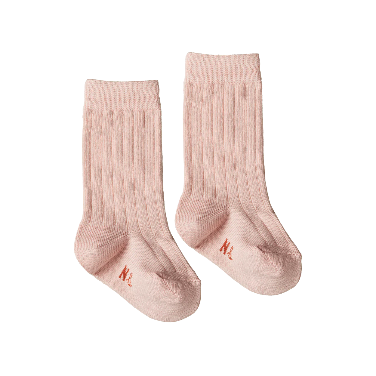 Organic Cotton Rib Socks - Rose Bud