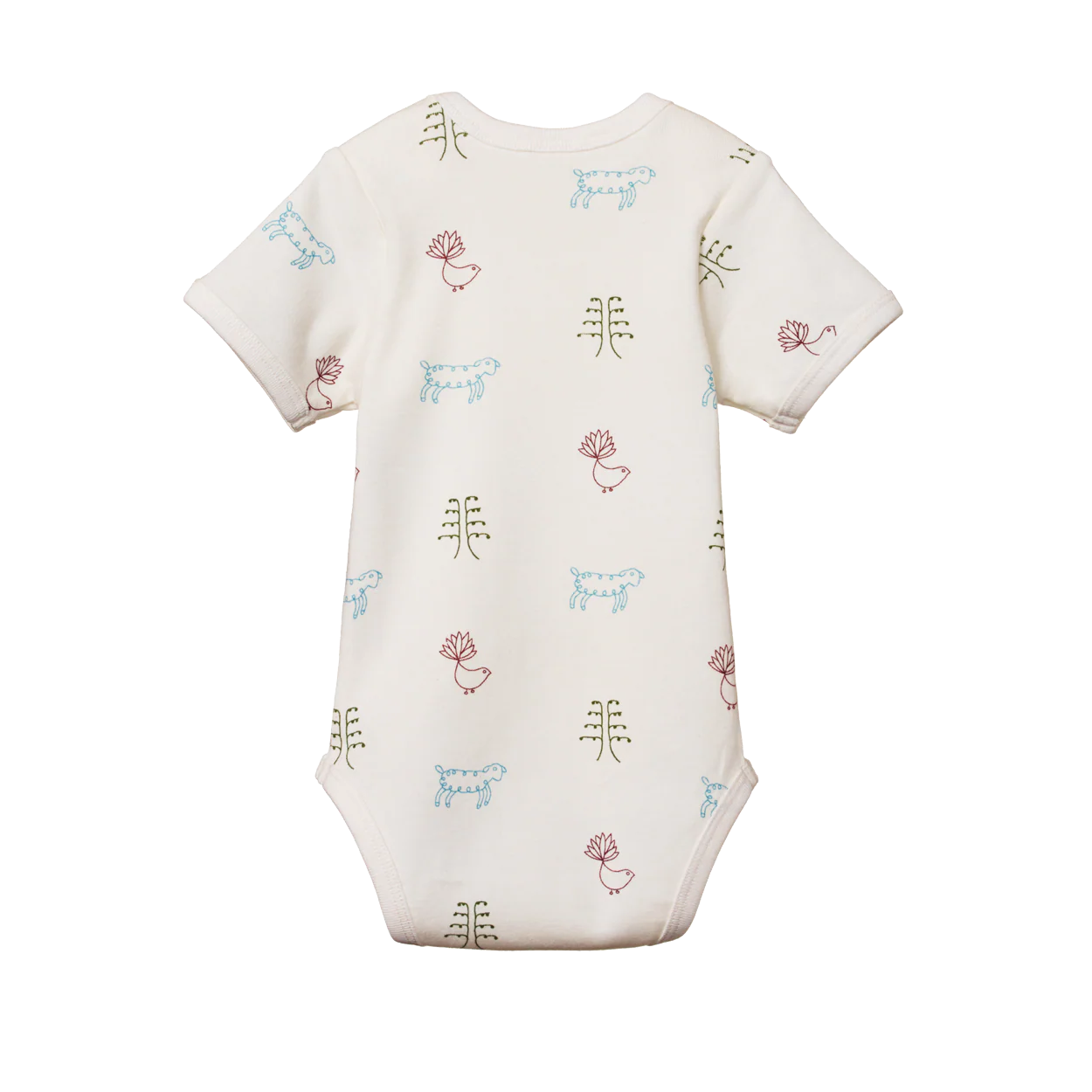 Nature Baby Short Sleeve Bodysuit - Nature Baby Print - Image 2