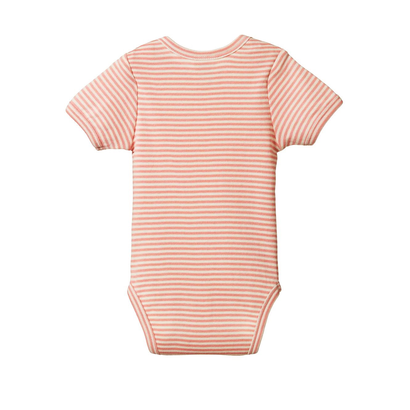 Nature Baby Short Sleeve Bodysuit - Peony Stripe - Image 2