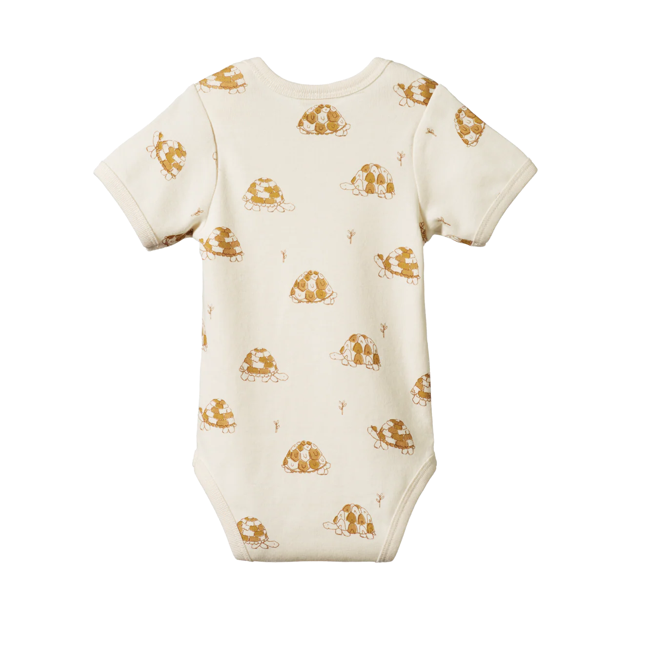 Nature Baby Short Sleeve Bodysuit - Tortoise Print - Image 2