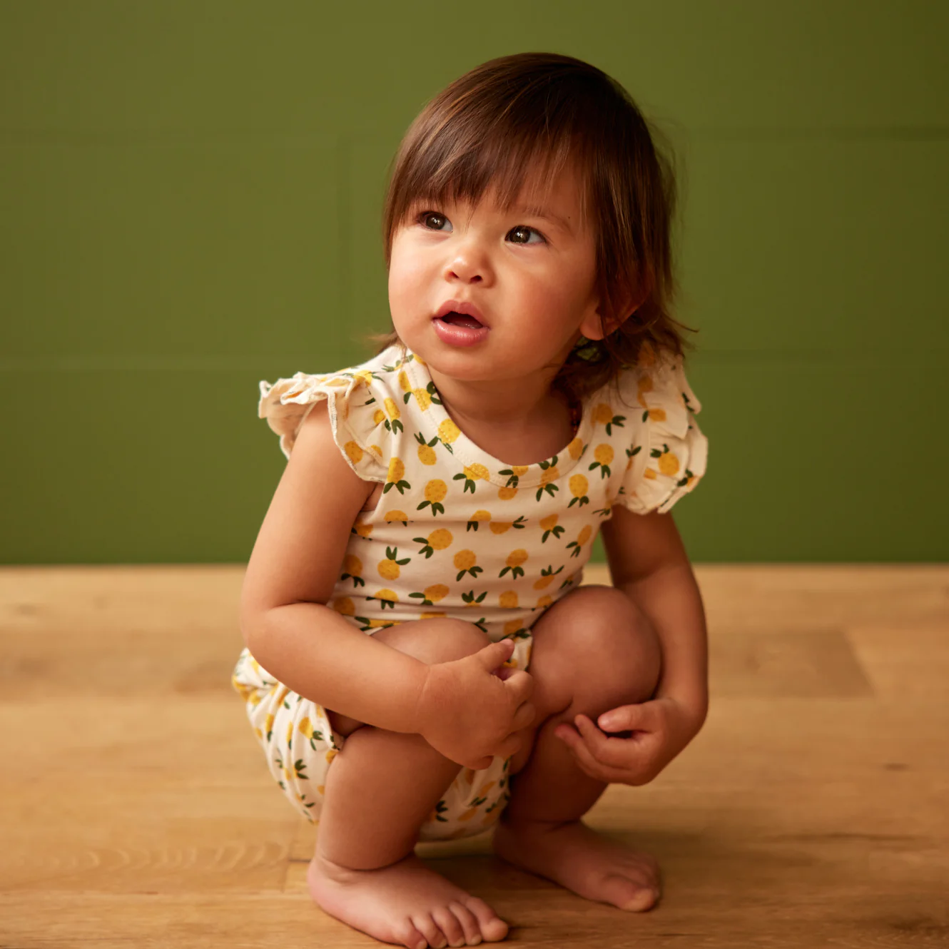 Nature Baby Fleur Bodysuit - Petite Pineapple Print - Image 2