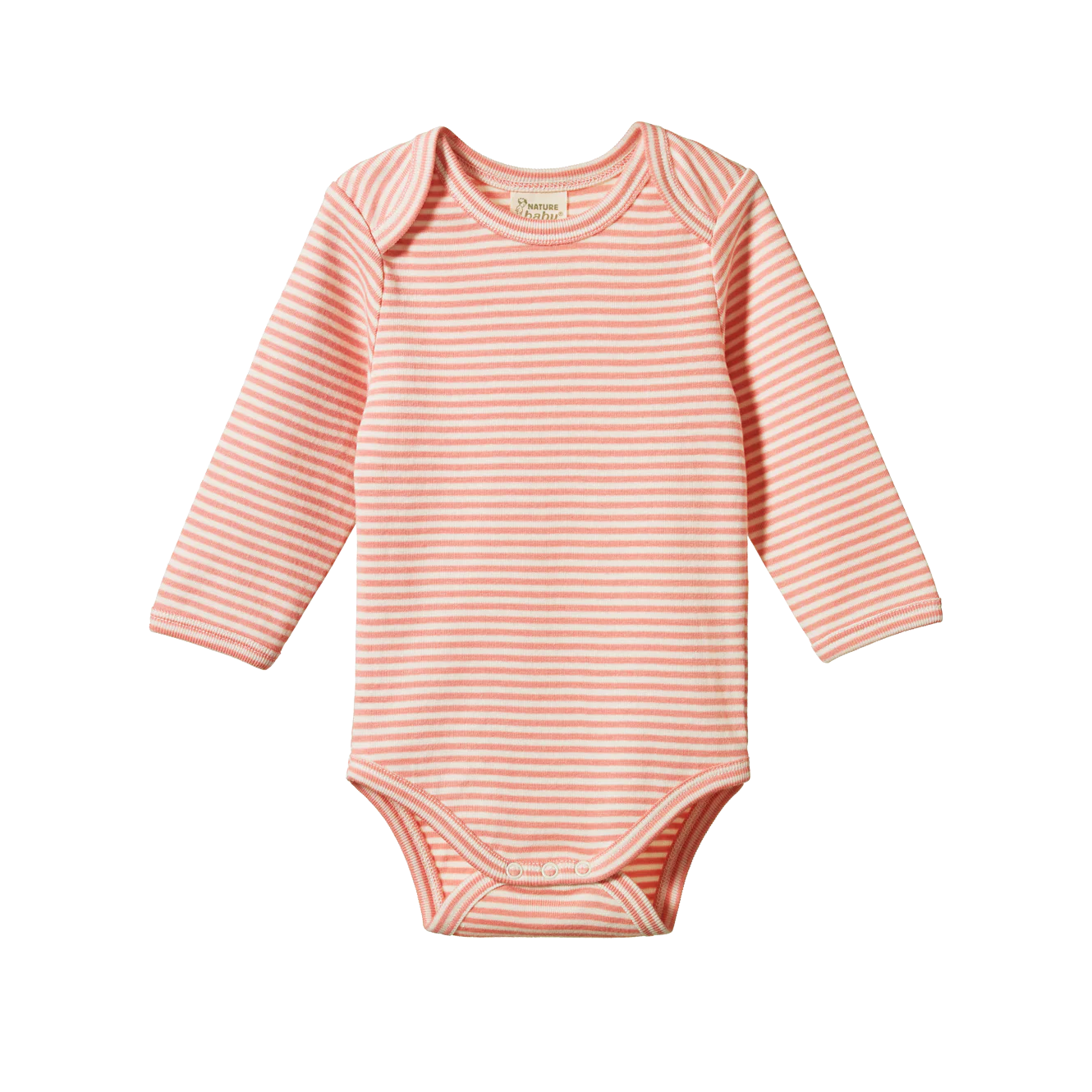 Nature Baby Long Sleeve Bodysuit - Peony Stripe