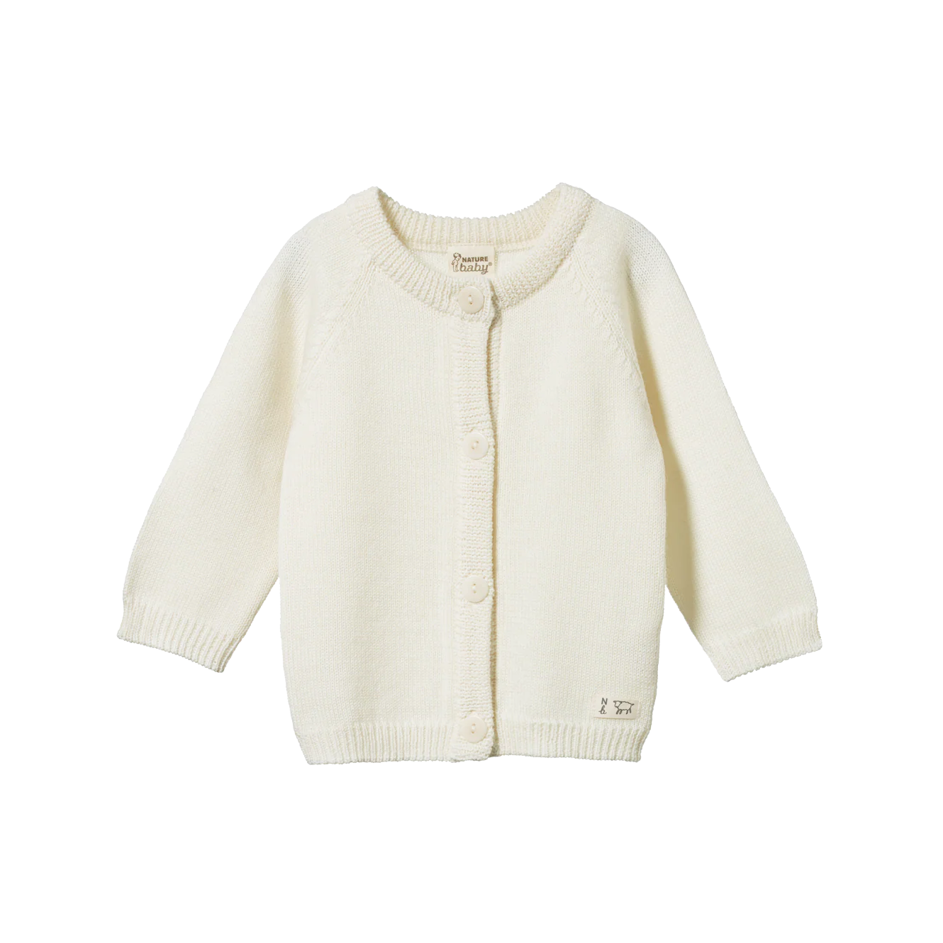 Nature Baby Merino Knit Cardigan - Natural