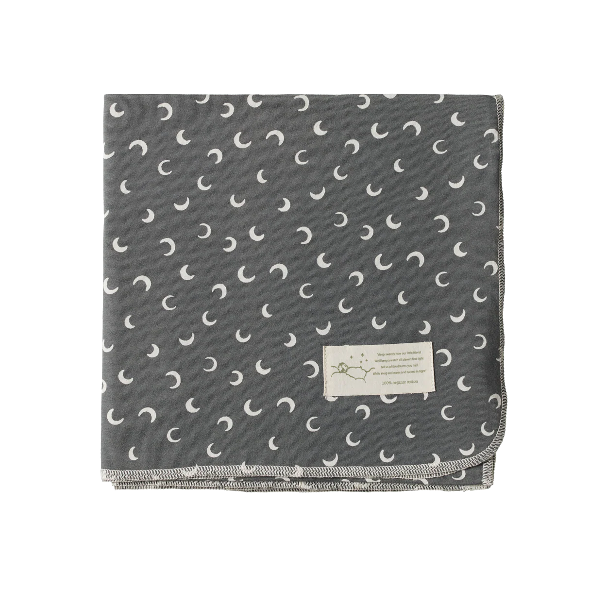 Nature Baby Wrap - Mini Crescent Moon Grey Print - Image 2