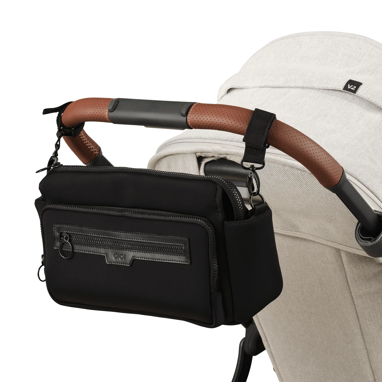 Multitasker Stroller Organiser - Black Neoprene - Image 6