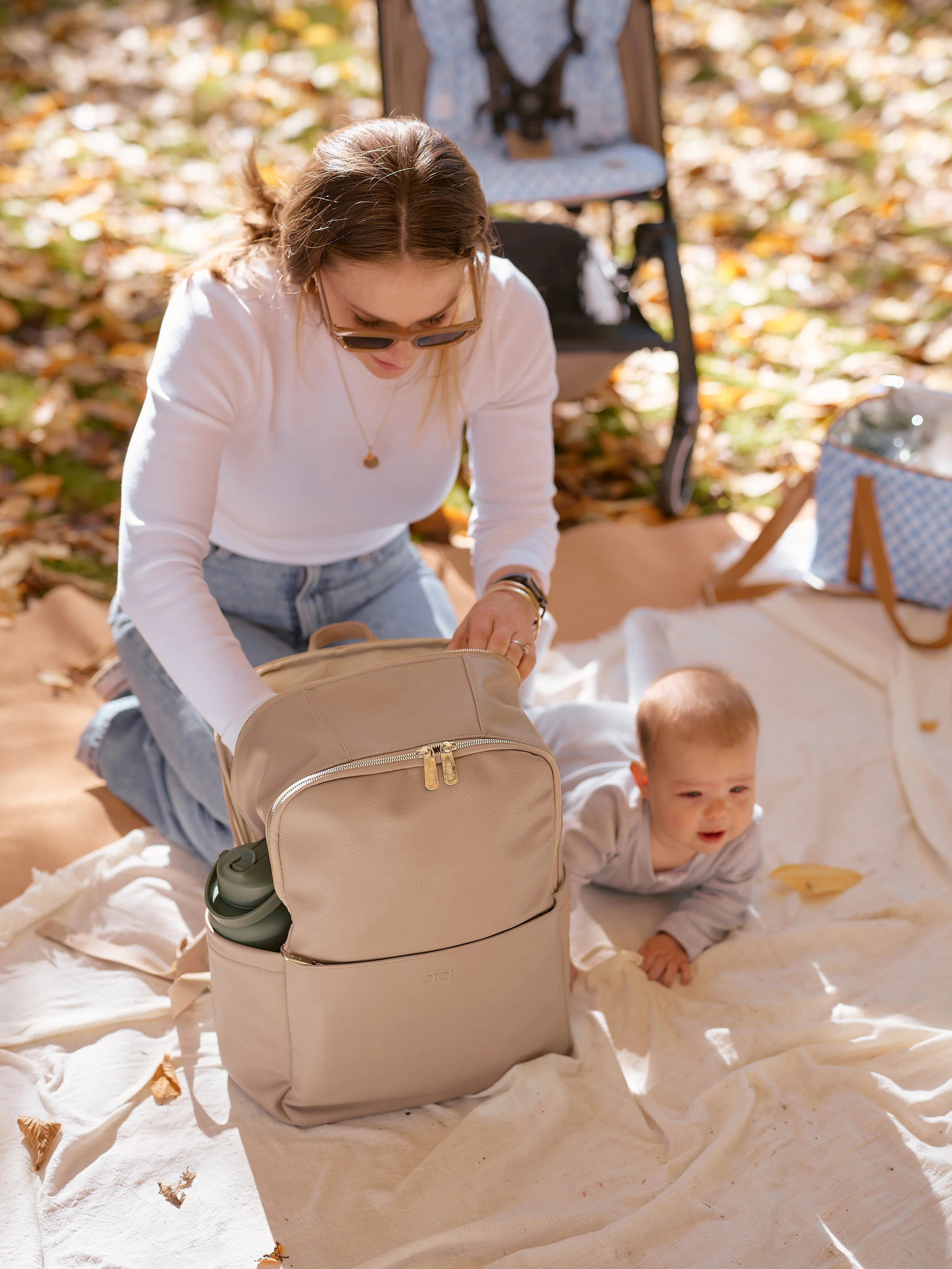 Nappy Backpack Multitasker - Oat - Image 2