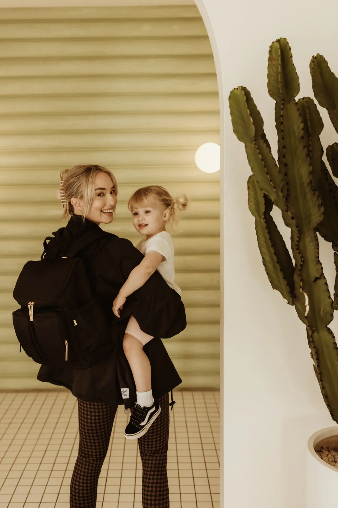 Nappy Backpack - Nylon Black/Gold - Image 5
