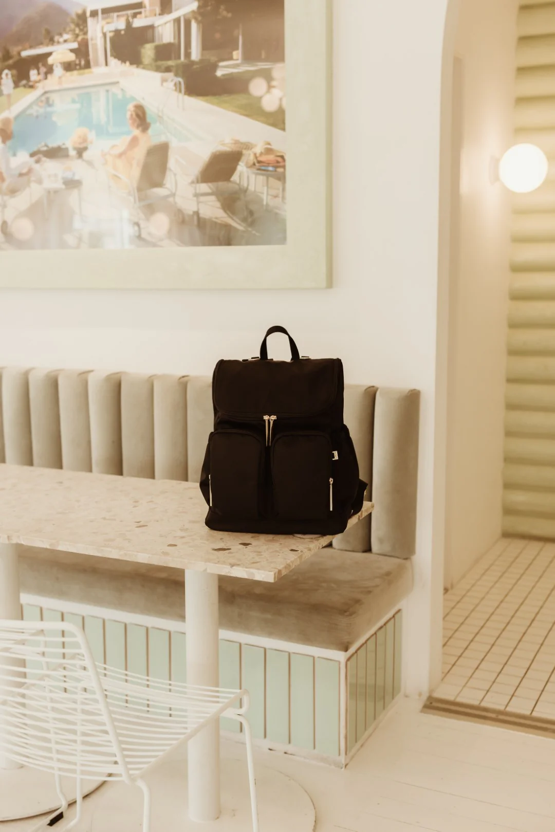 Nappy Backpack - Nylon Black/Gold - Image 7