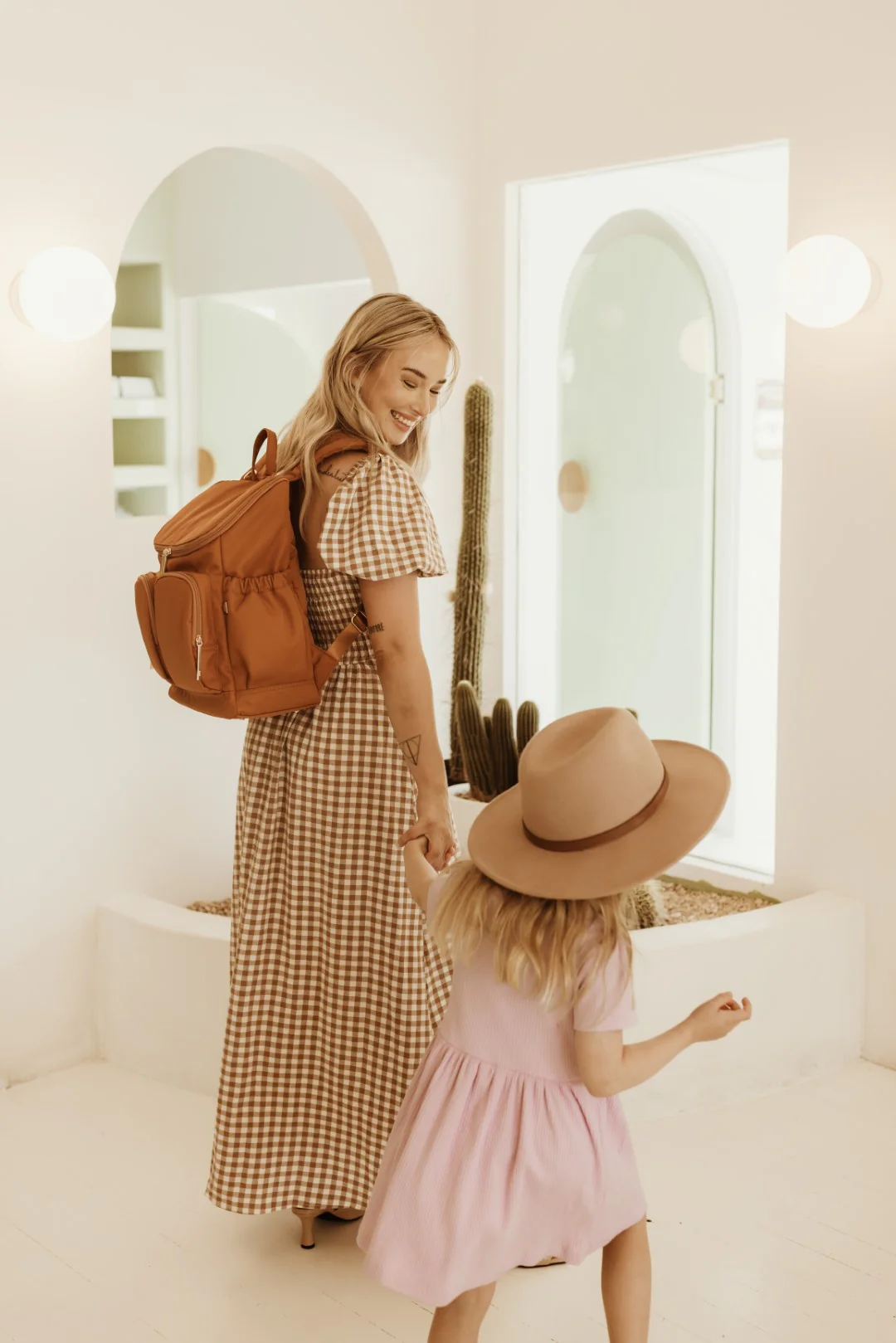 Nappy Backpack - Nylon Ochre/Gold - Image 8