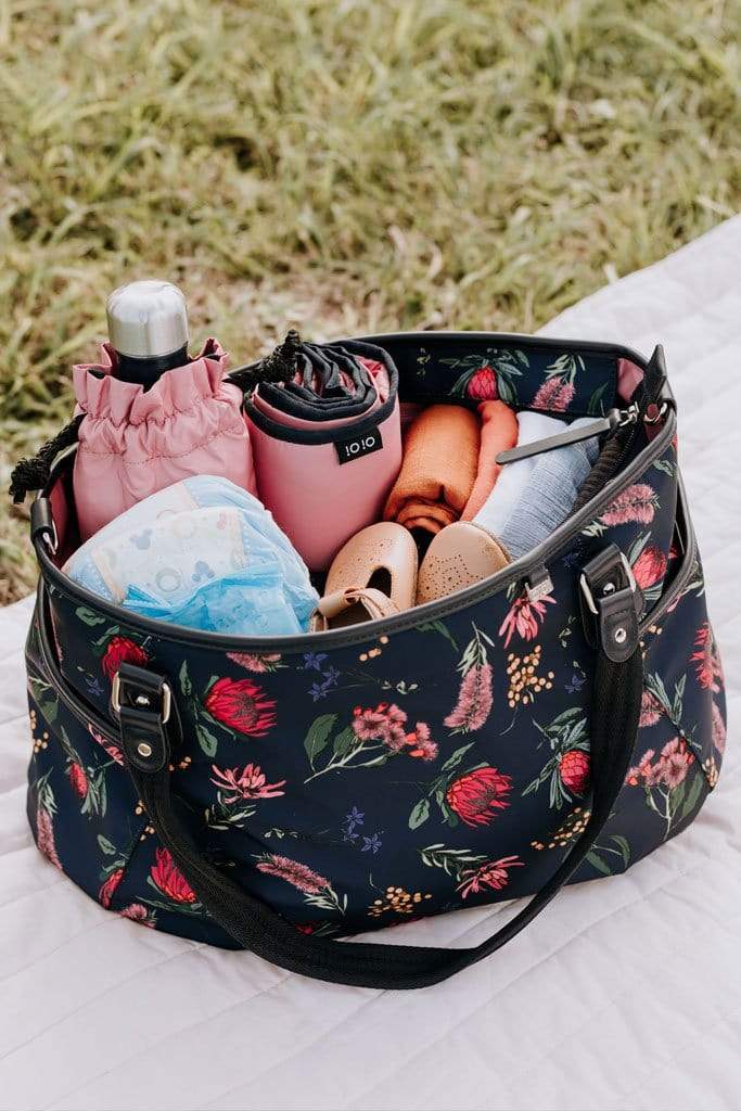 Nappy Bag Tote - Navy Botanical - Image 3