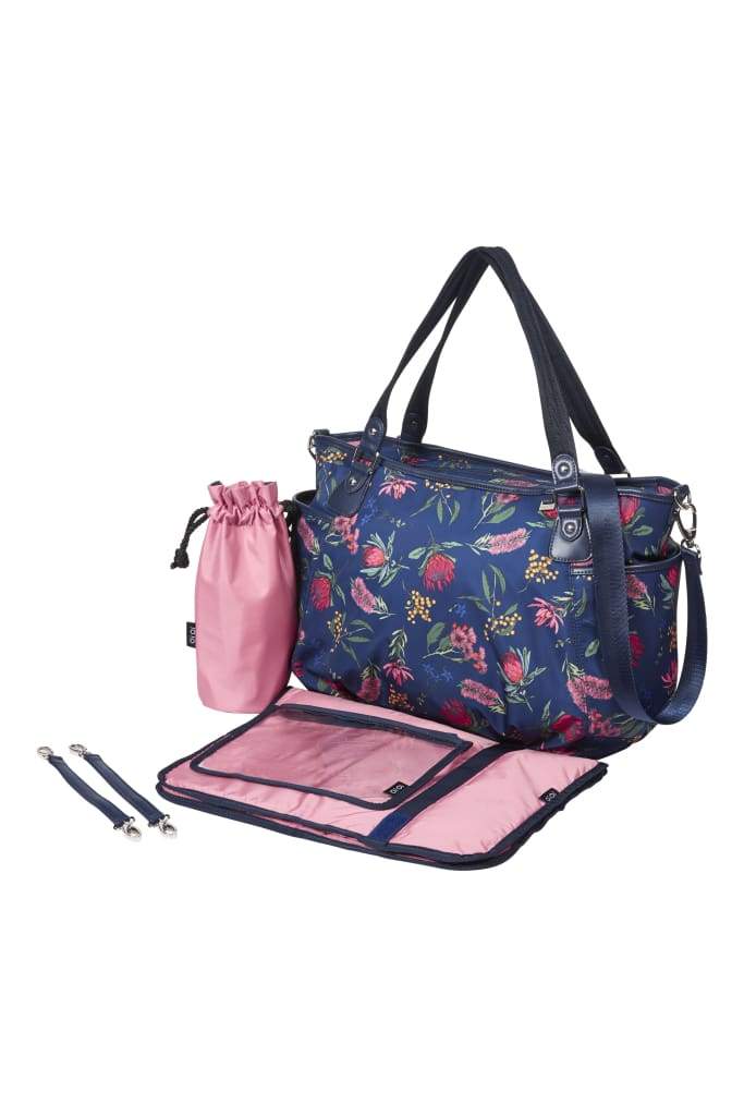 Nappy Bag Tote - Navy Botanical - Image 4