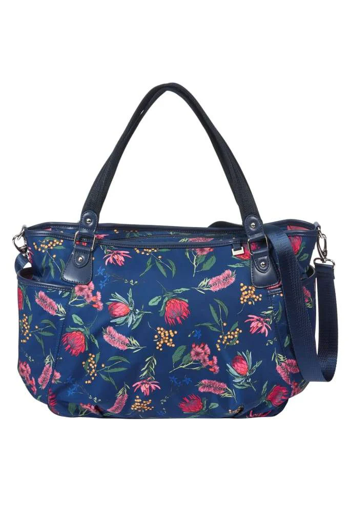 Nappy Bag Tote - Navy Botanical - Image 5