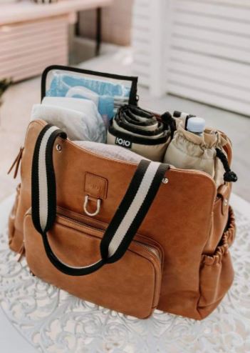 Tote Triple Compartment Nappy Bag - Tan - Image 8