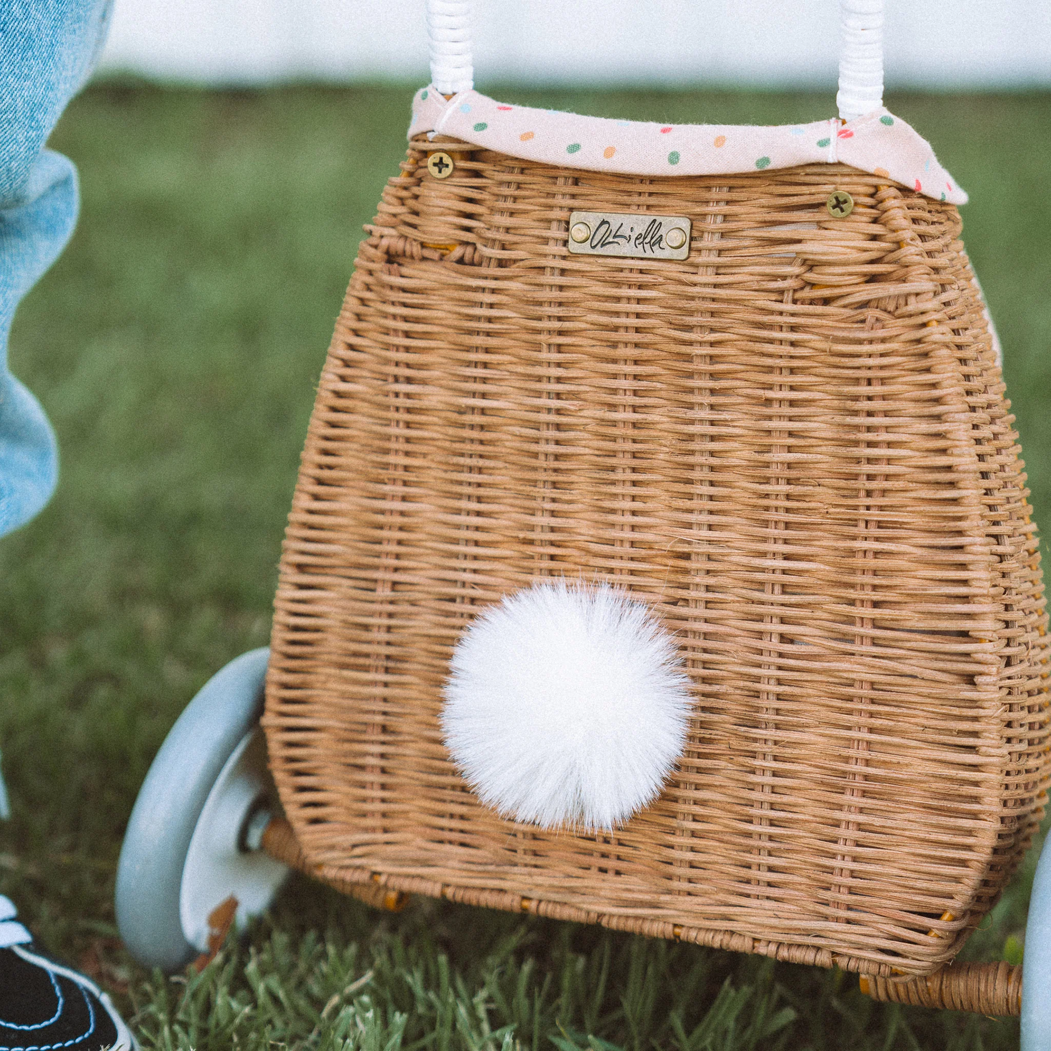 Rattan Bunny Luggy with Lining - Gumdrop - Image 7