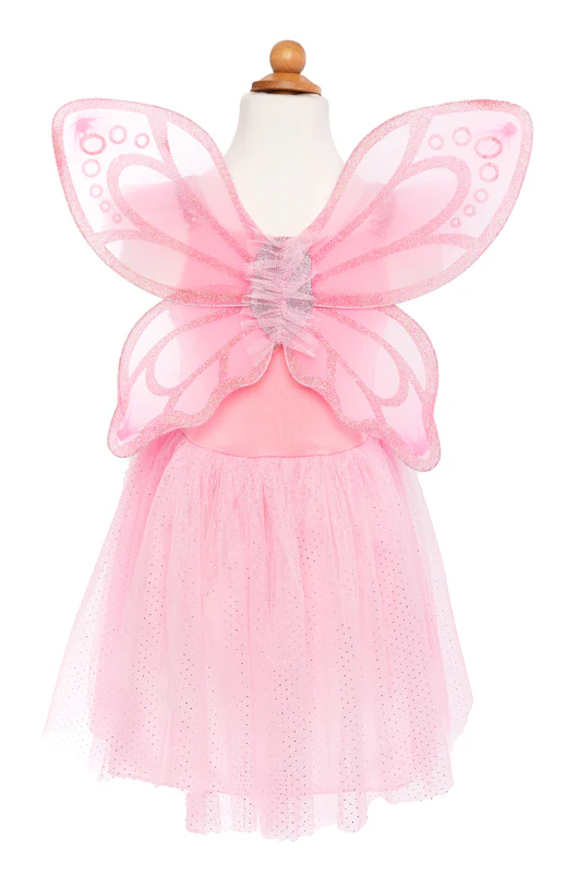 Pink Sequins Butterfly Dress & Wings - Size 5-7 - Image 7