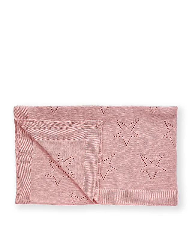 Pointelle Baby Blanket - Fairy Floss Pink - Image 4