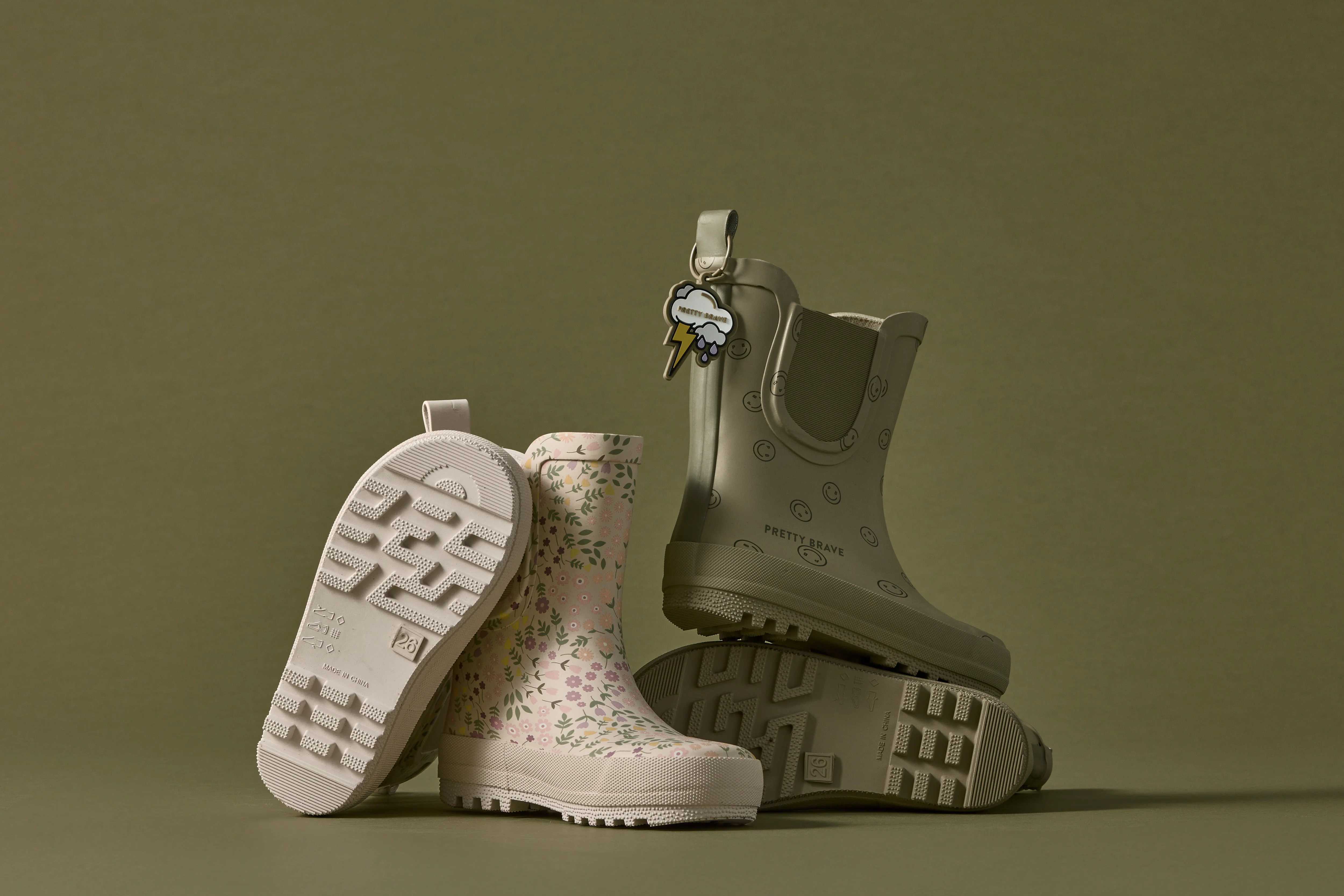 Pretty Brave Puddle Boot - Sage Smiley - Image 2
