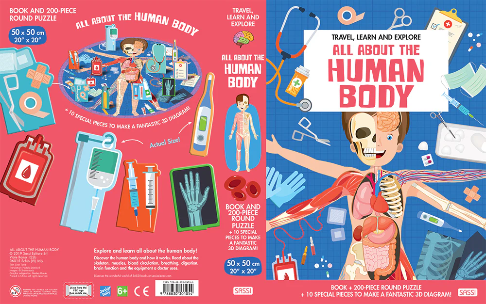 Travel Learn and Explore - The Body 200 + Piece Puzzle & Book - Image 2