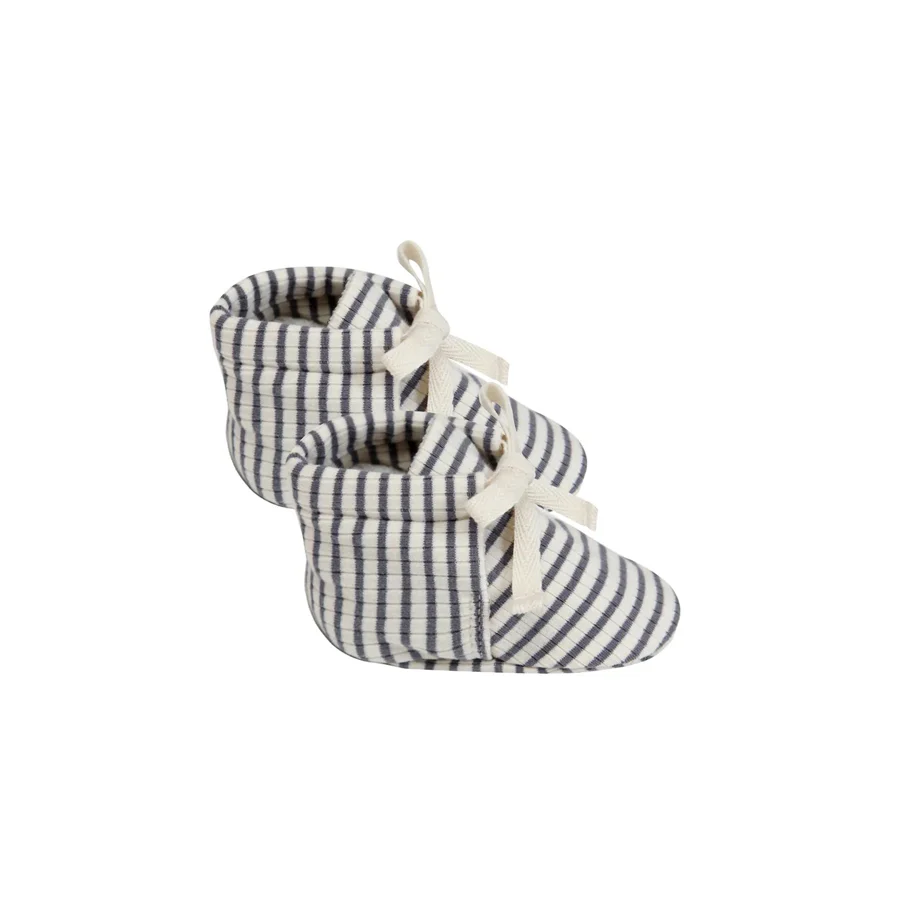 Quincy Mae Baby Booties - Indigo-Stripe
