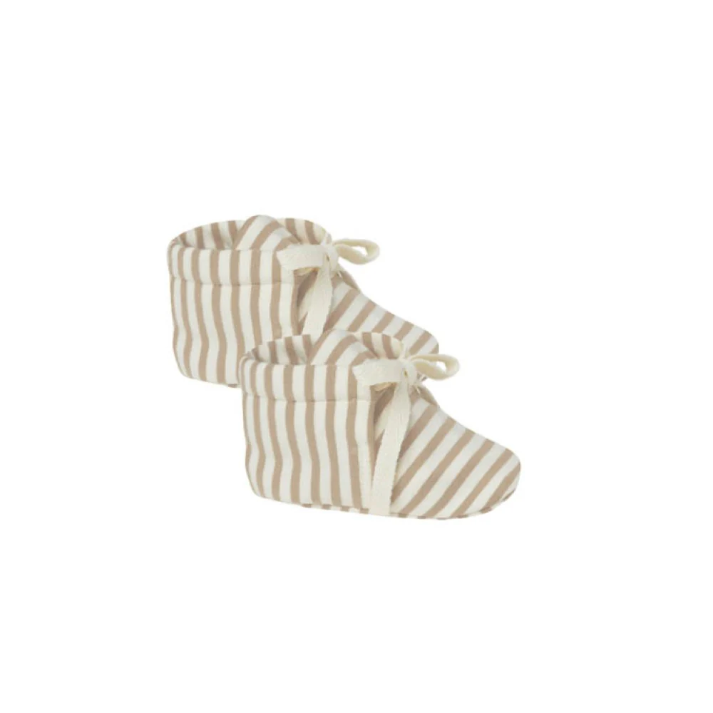 Quincy Mae Baby Booties - Warm Grey