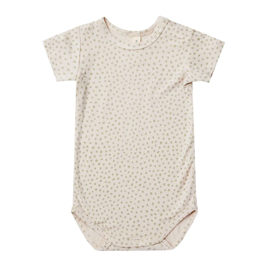 Quincy Mae Bamboo Short Sleeve Bodysuit | Speckles
