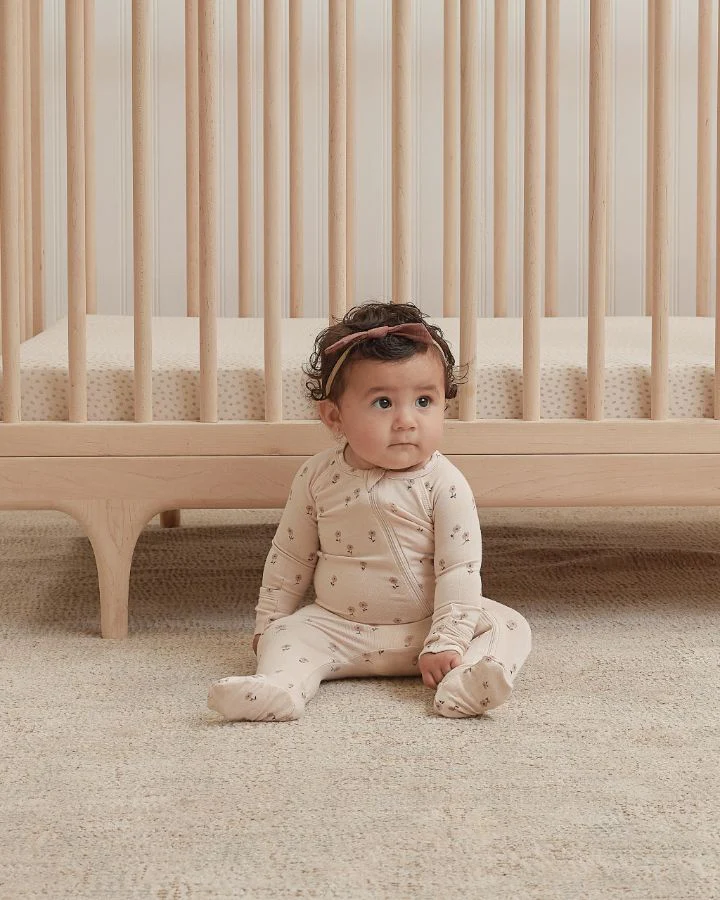 Quincy Mae Bamboo Zip Footie | Antique - Image 3