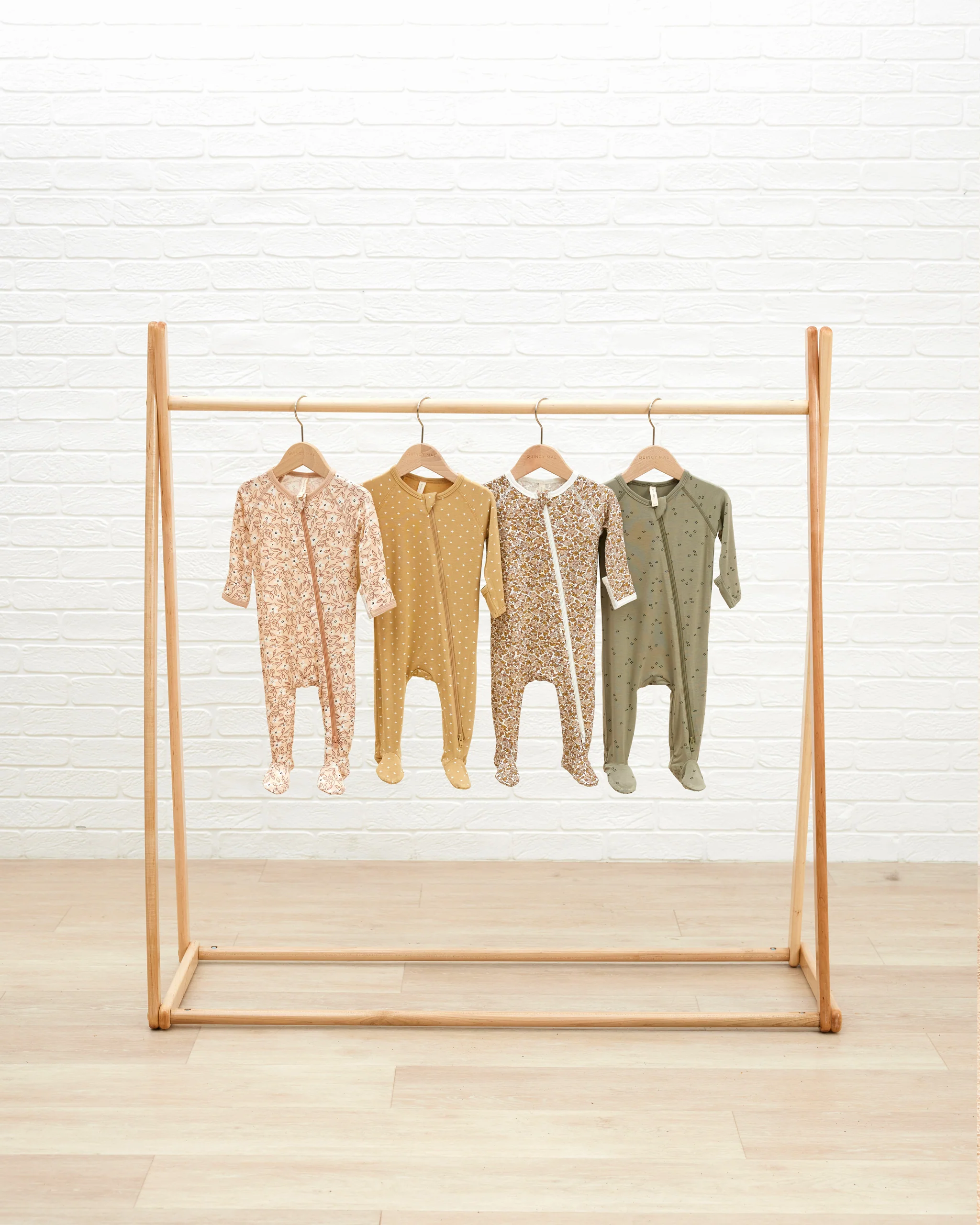 Quincy Mae Bamboo Zip Footie - Geo - Image 2