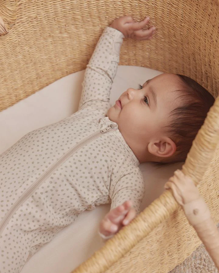 Quincy Mae Bamboo Zip Footie | Speckles - Image 4