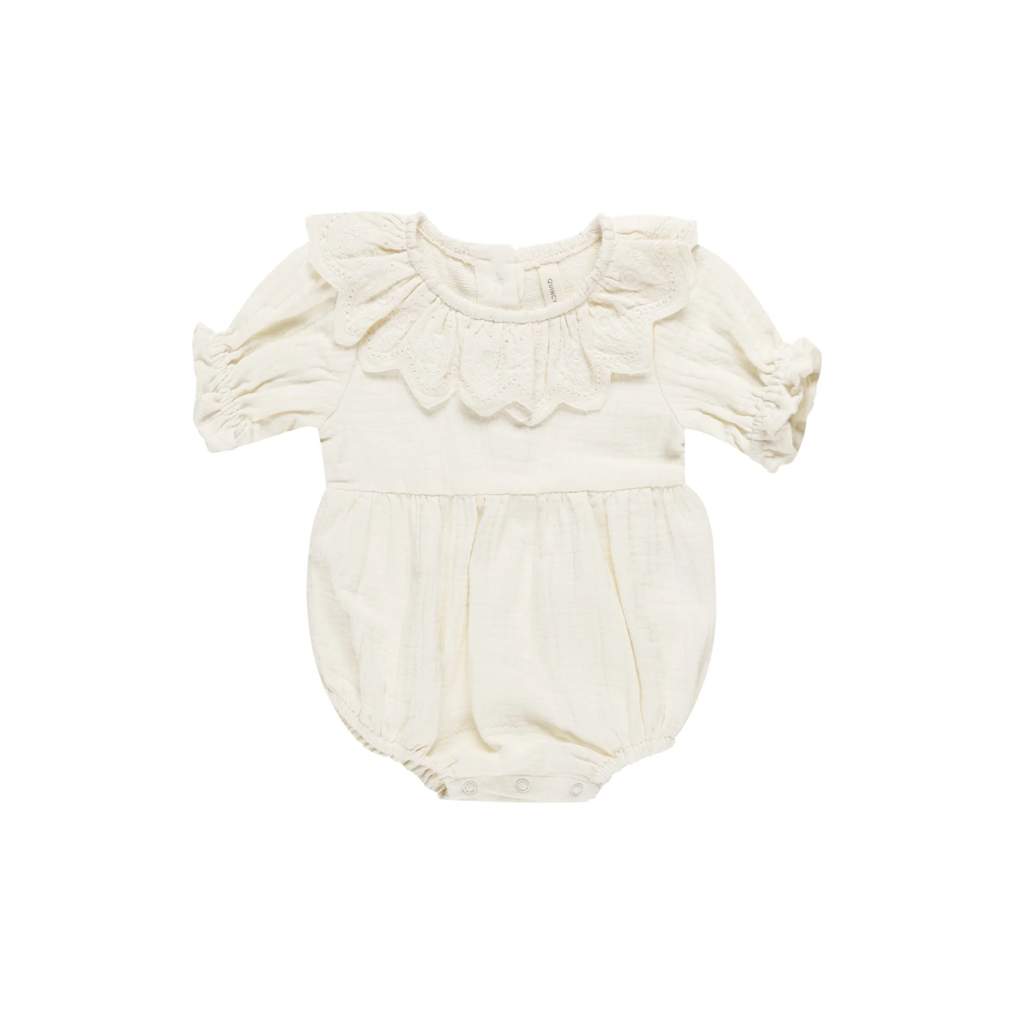 Quincy Mae Collared Romper - Ivory