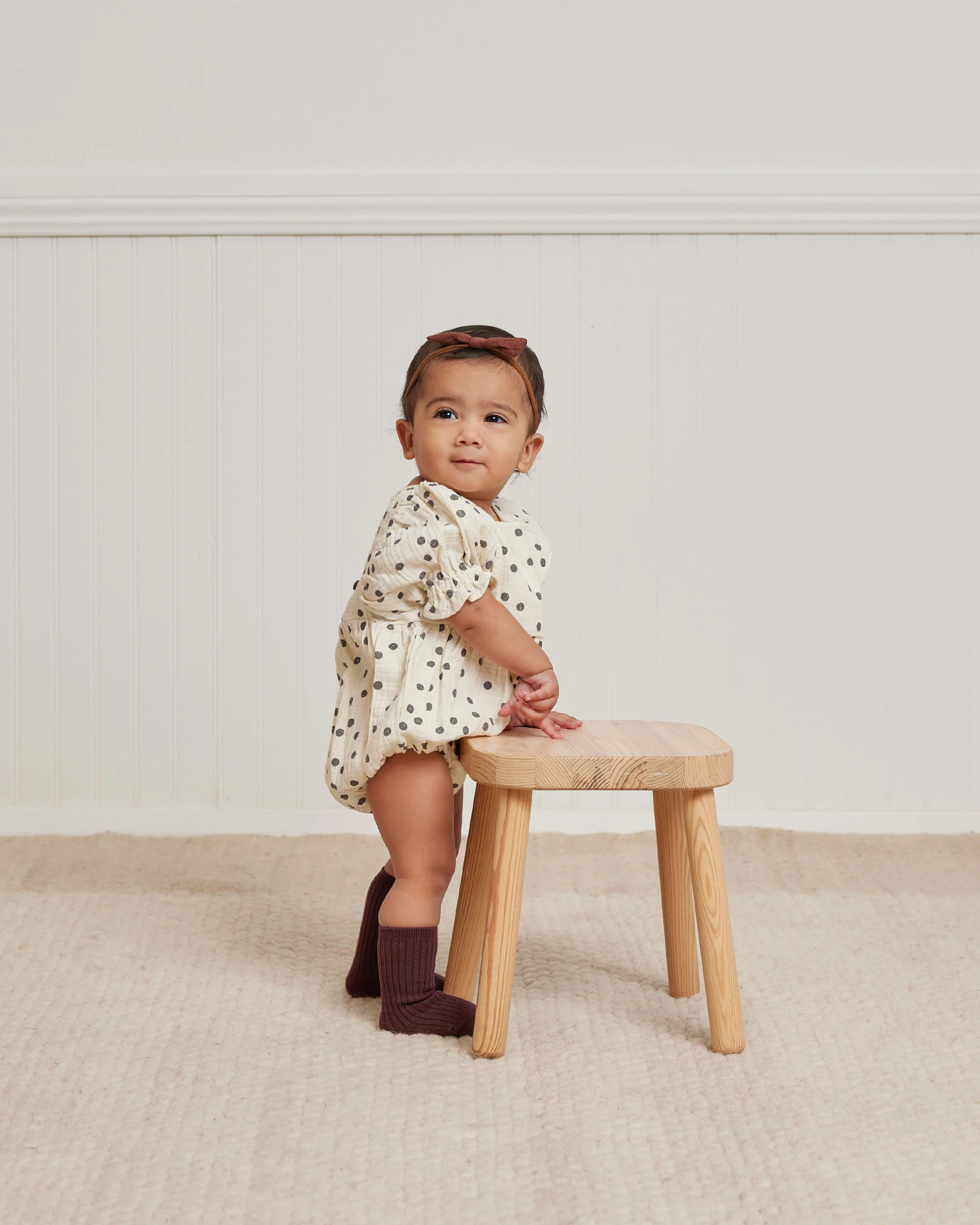 Cosette Romper - Navy Dot - Image 2