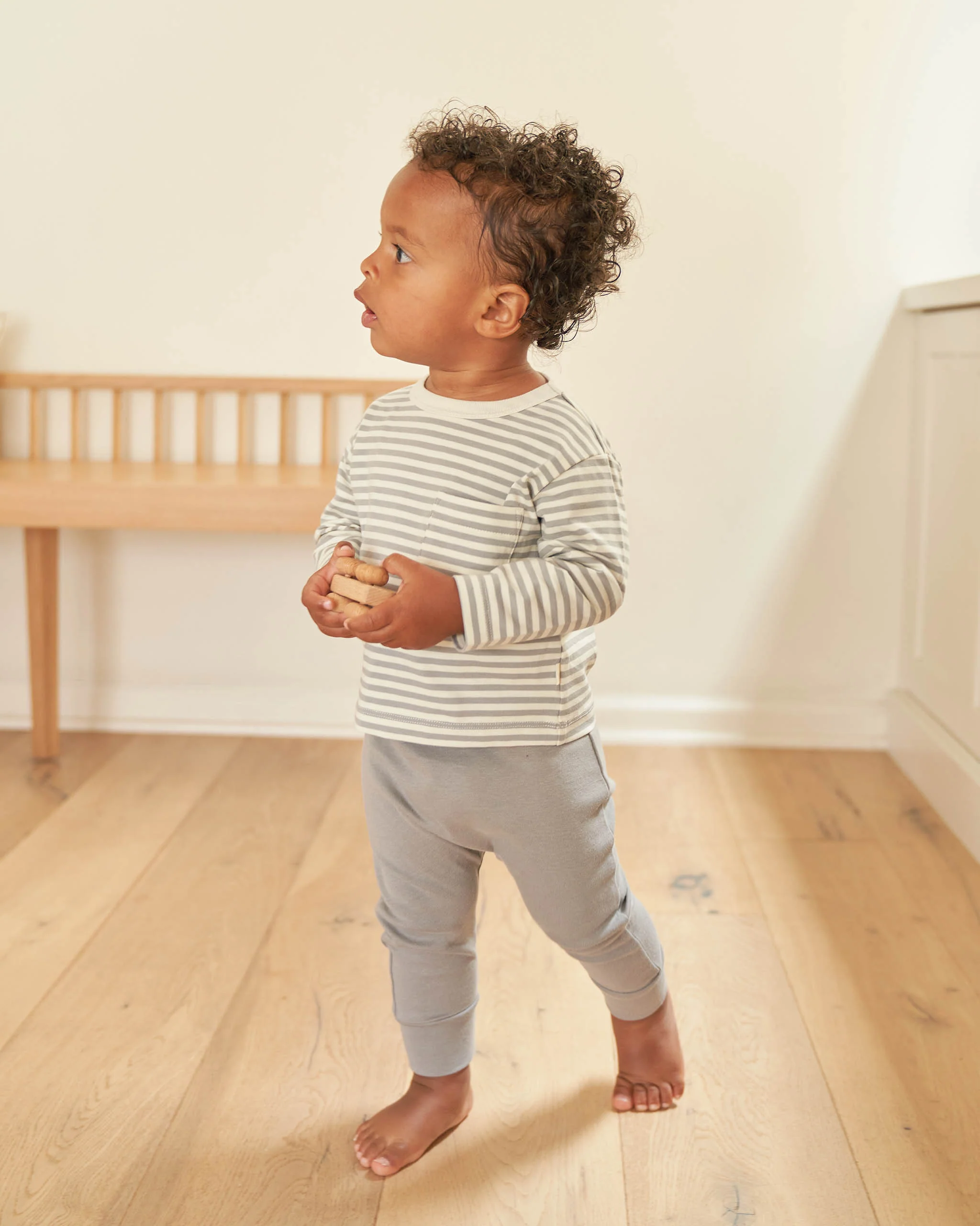 Drawstring Pant - Dusty Blue - Image 2