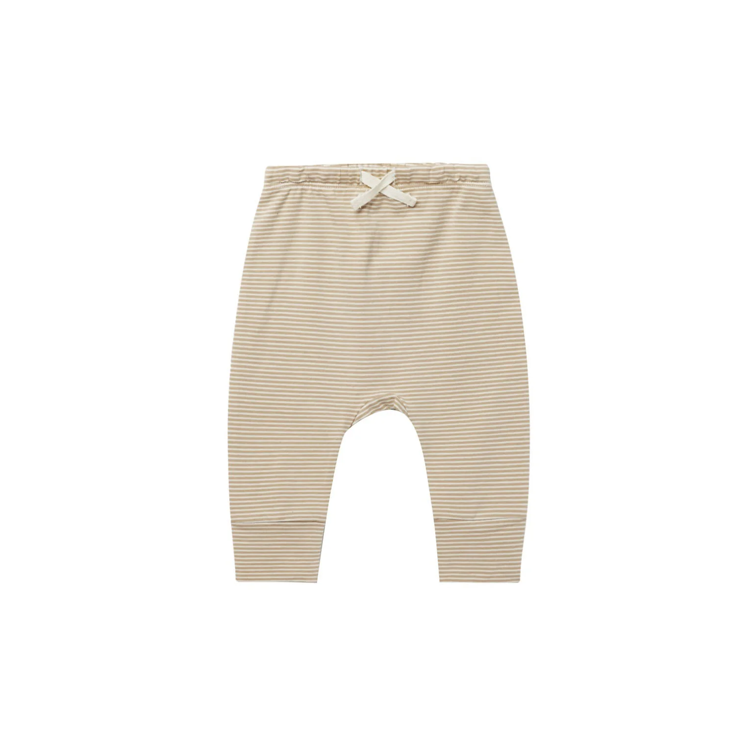 Drawstring Pant - Latte Micro Stripe
