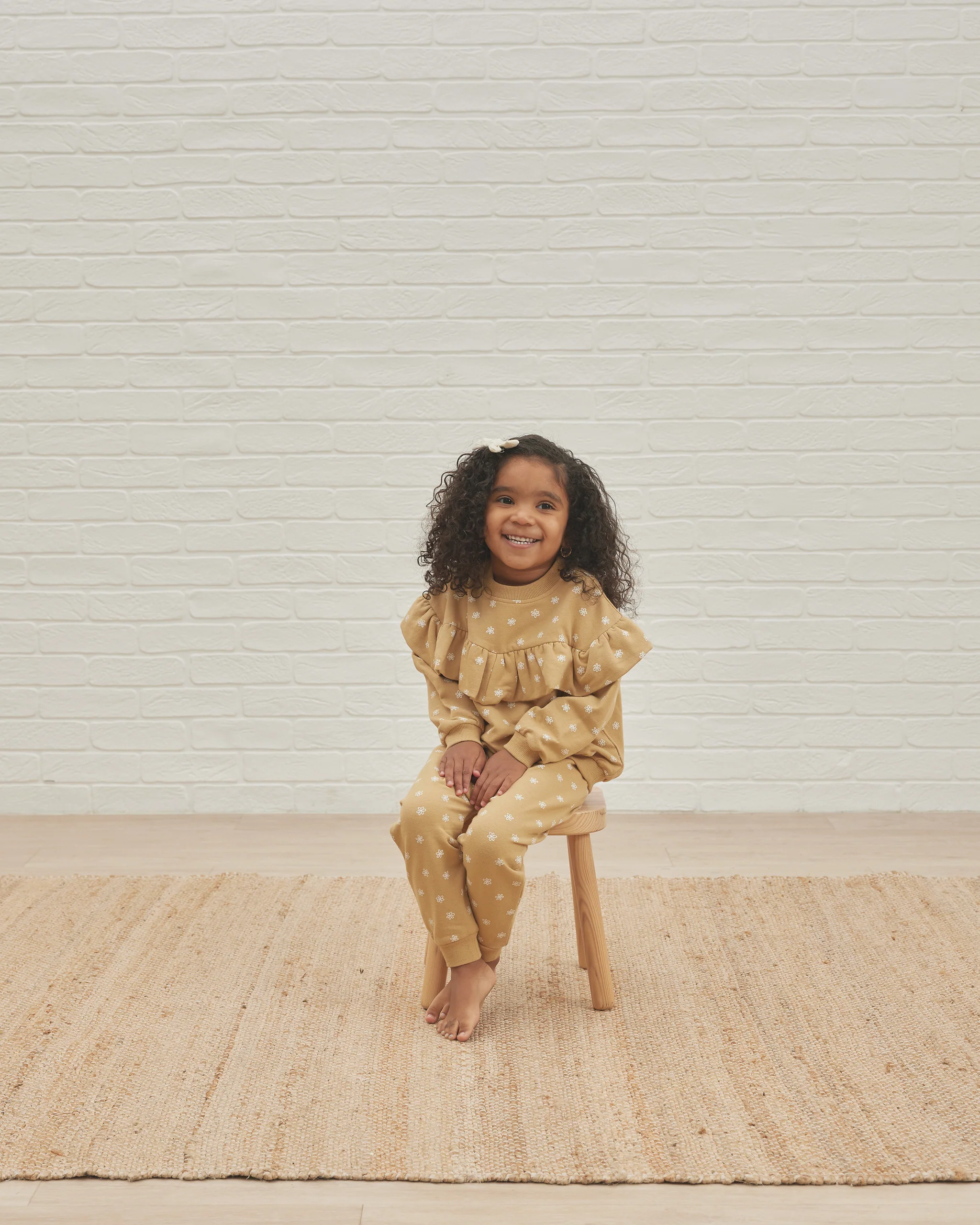 Quincy Mae Fleece Sweatpant - Daisy - Image 2