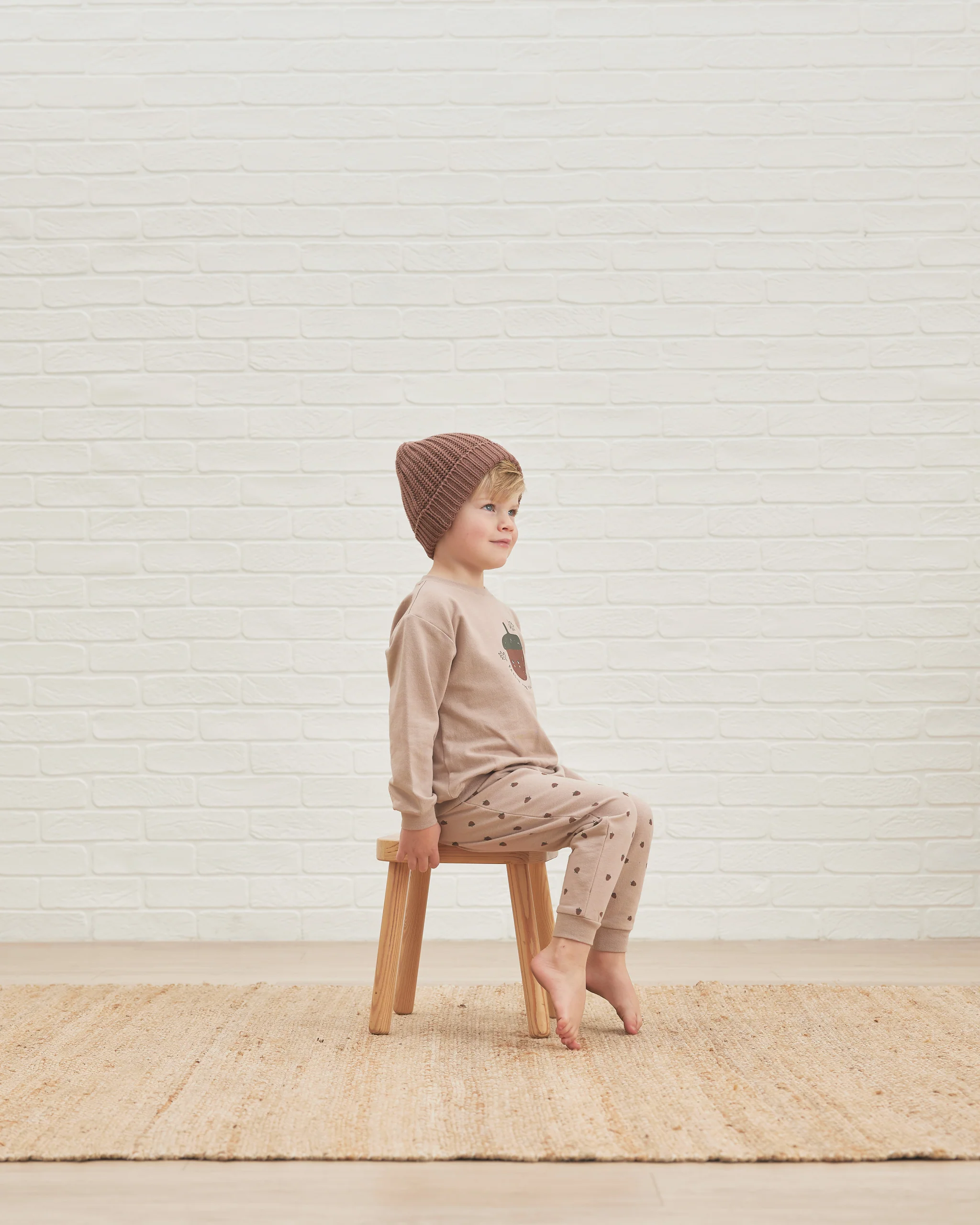 Quincy Mae Fleece Sweatshirt - Acorn - Image 3