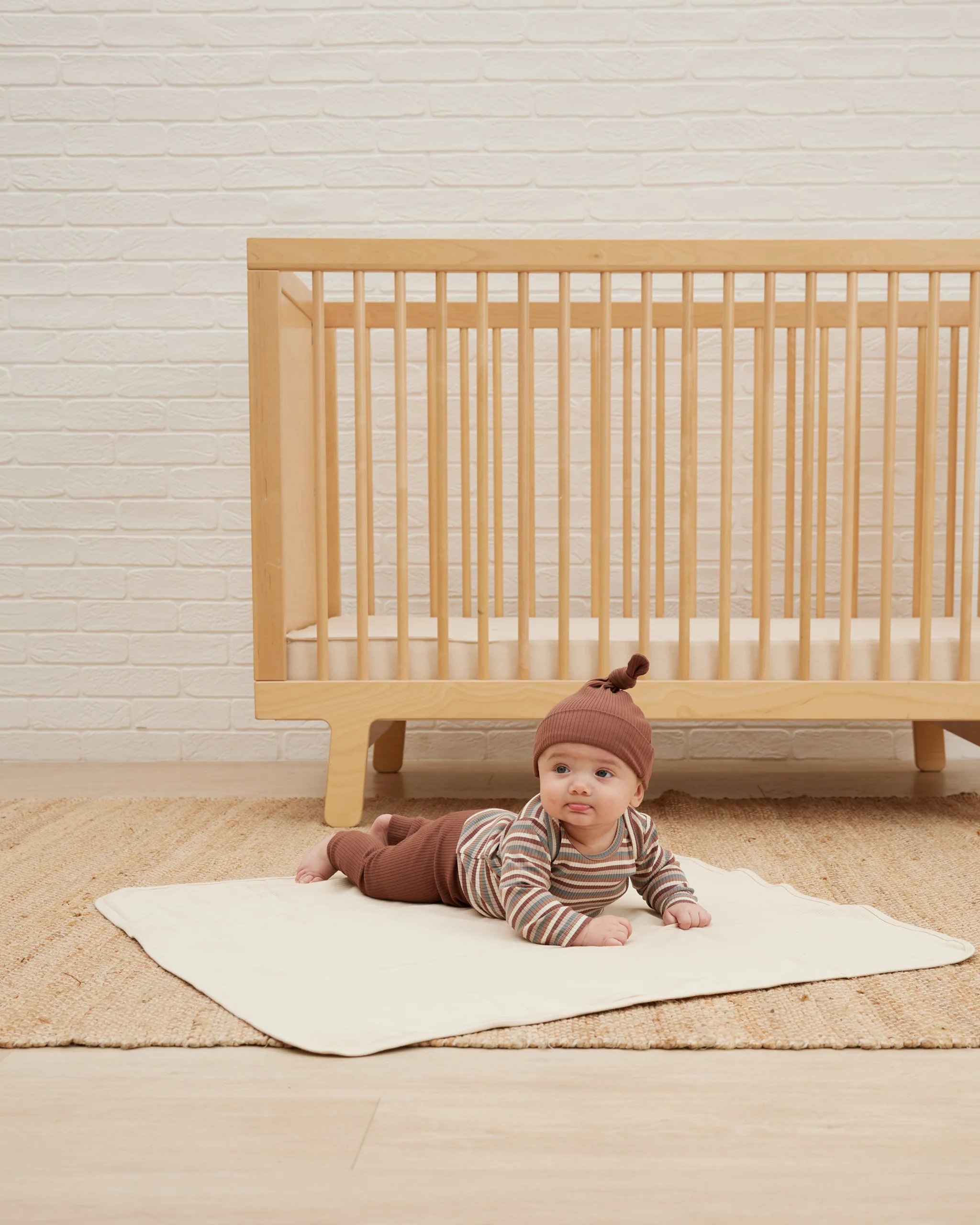 Quincy Mae Knit Baby Blanket - Natural - Image 2
