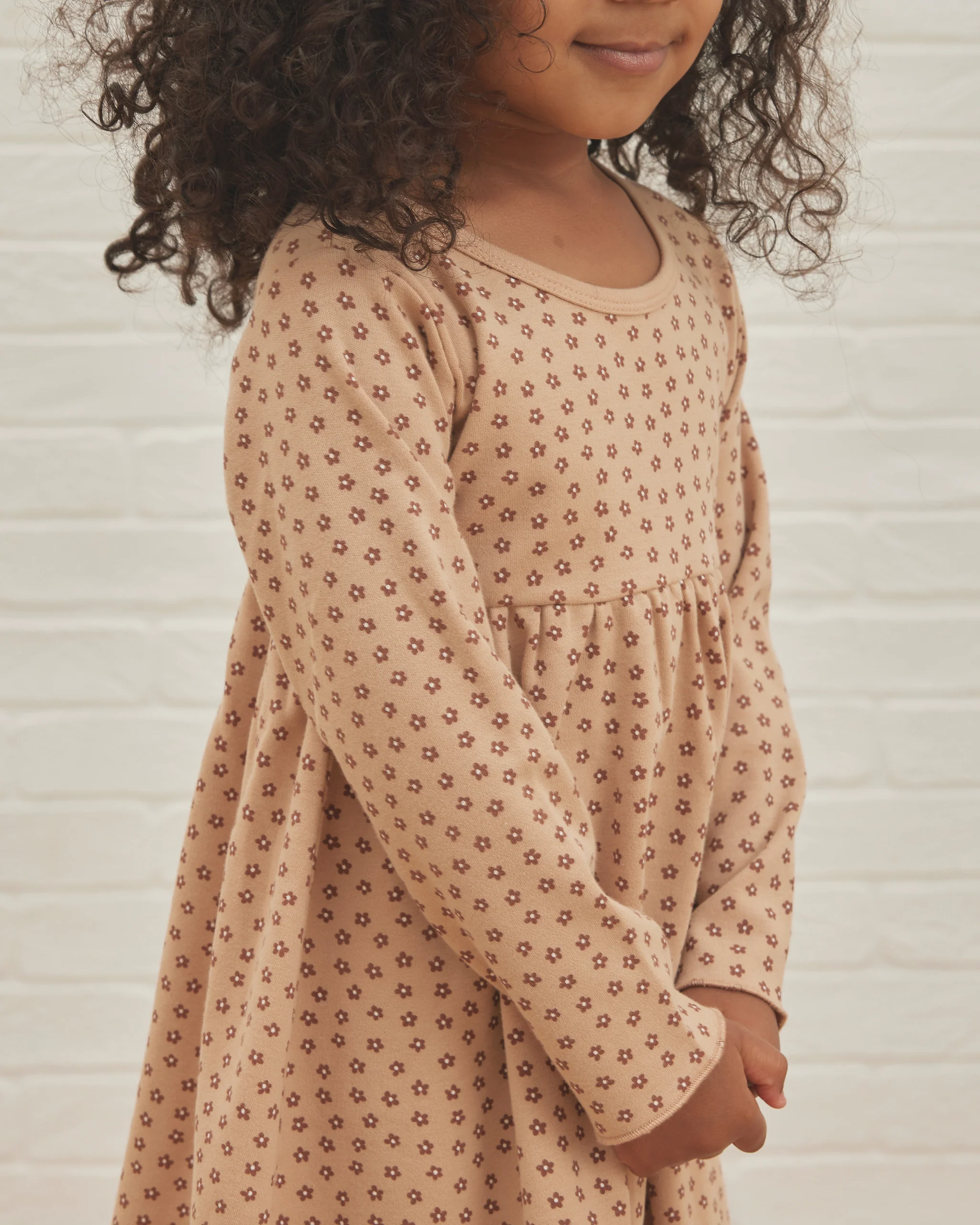 Quincy Mae Long Sleeve Jersey Dress - Ditsy Bloom - Image 4