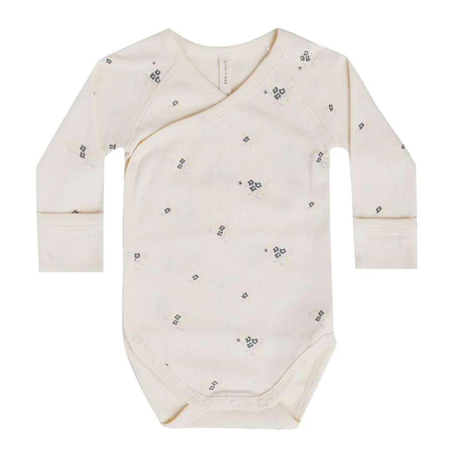 Pointelle Side Snap Bodysuit | Ditsy Ocean