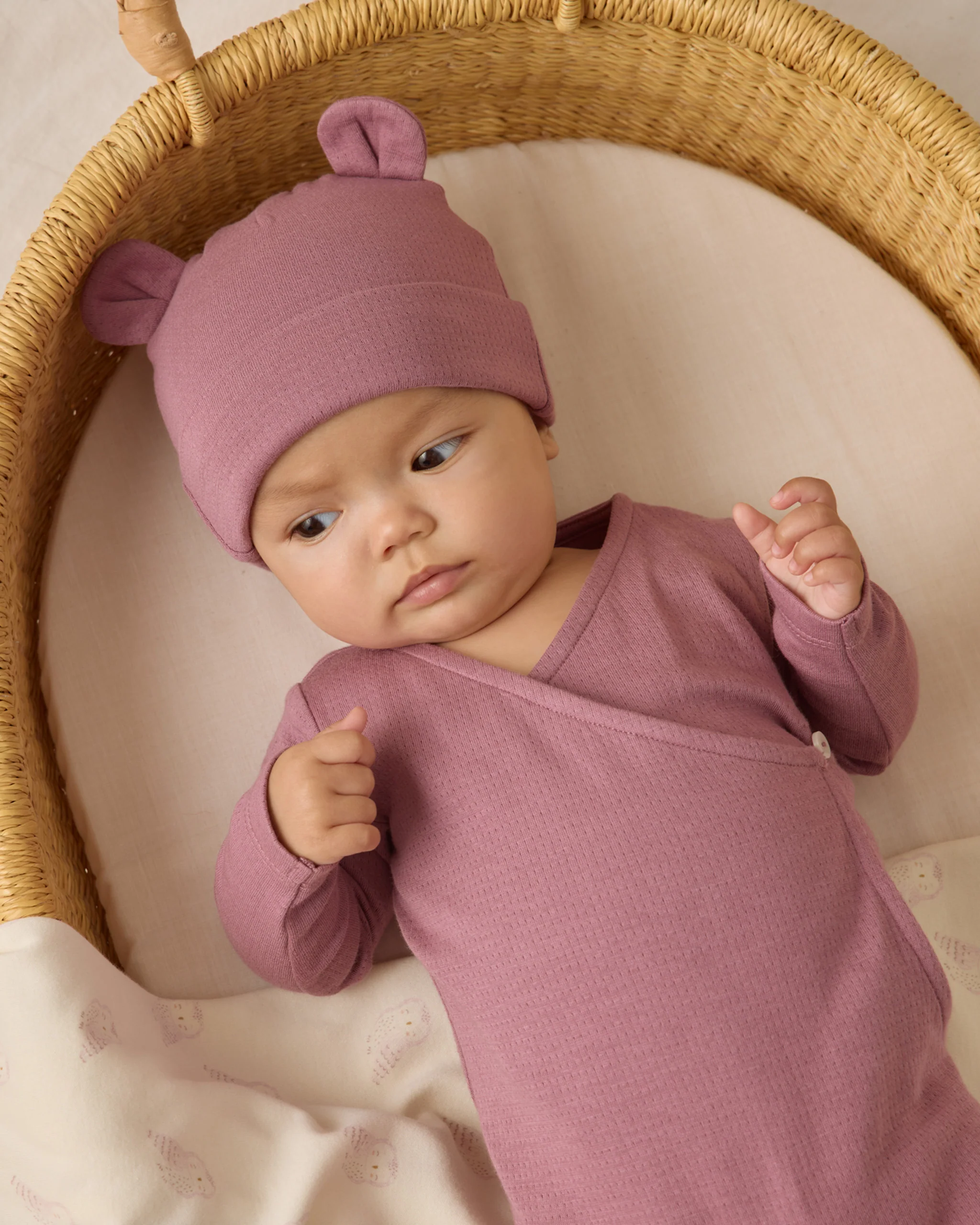 Baby Bear Beanie - Mulberry - Image 2