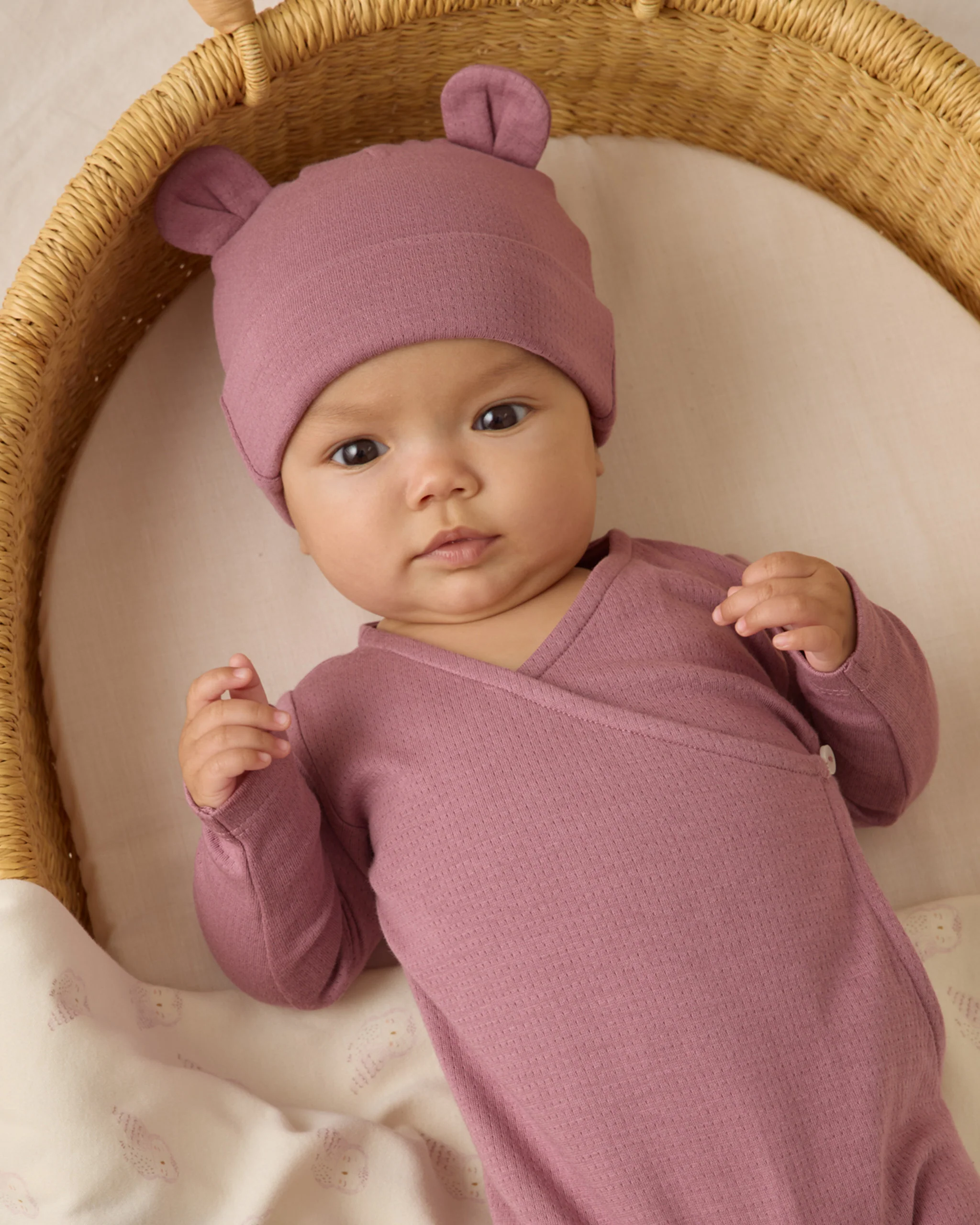 Baby Bear Beanie - Mulberry - Image 3