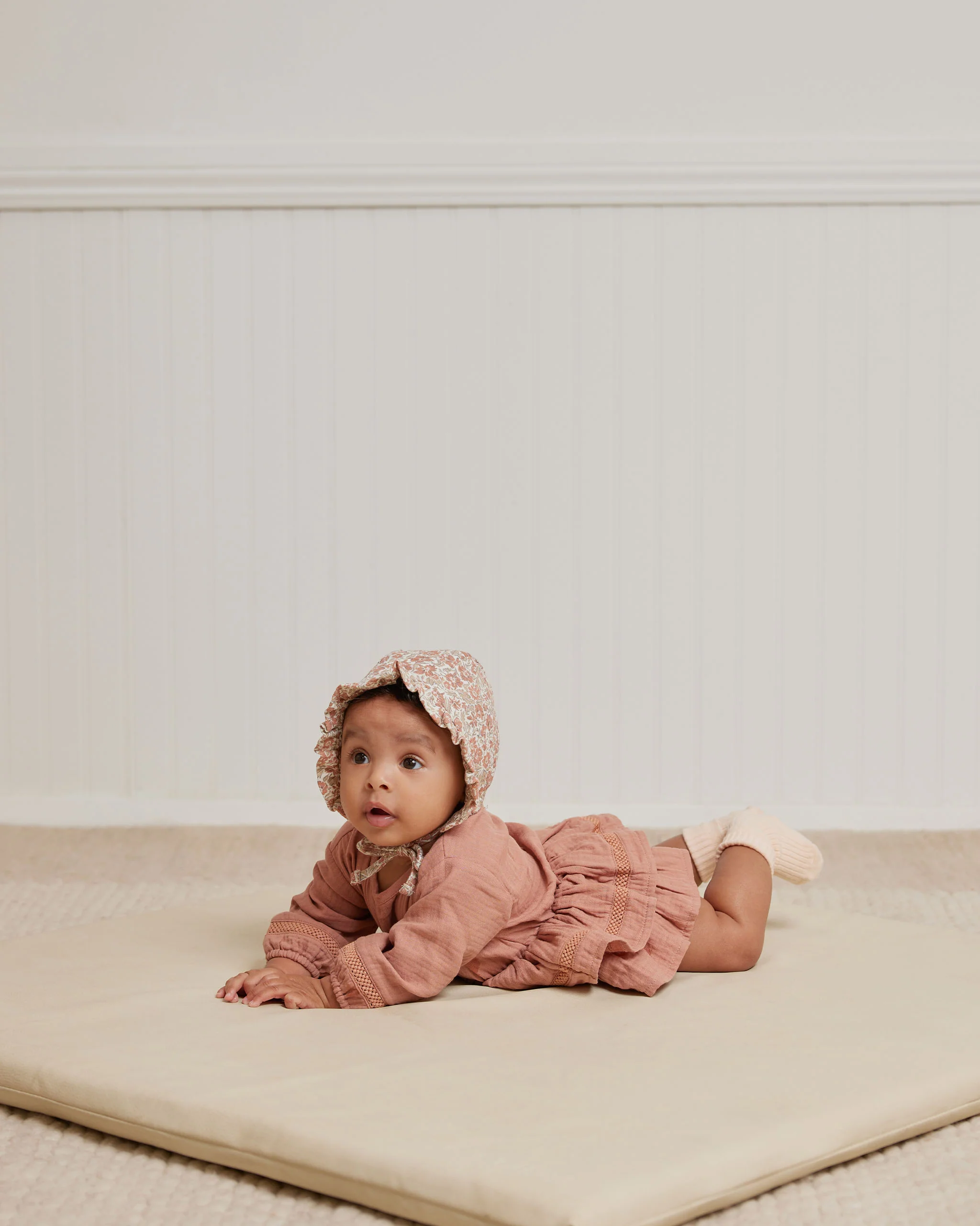 Quincy Mae Rosie Romper - Rose - Image 2