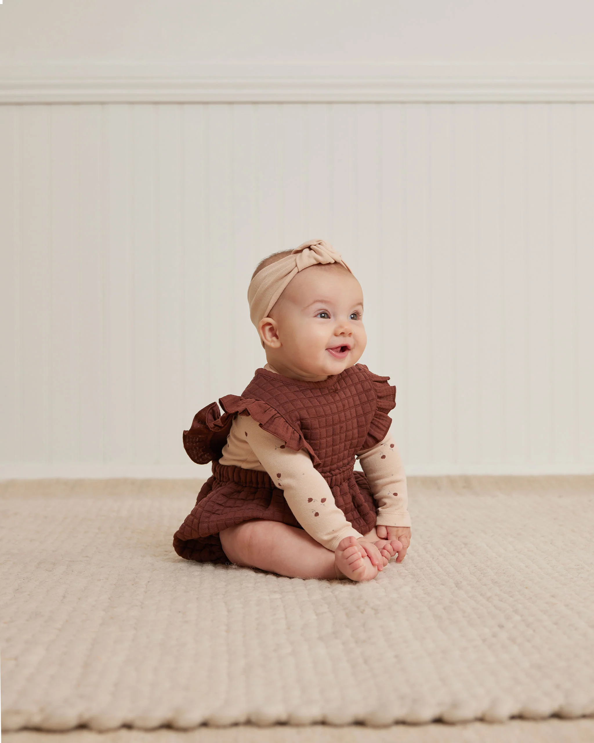 Quincy Mae Ruffle Bubble Romper - Plum - Image 3