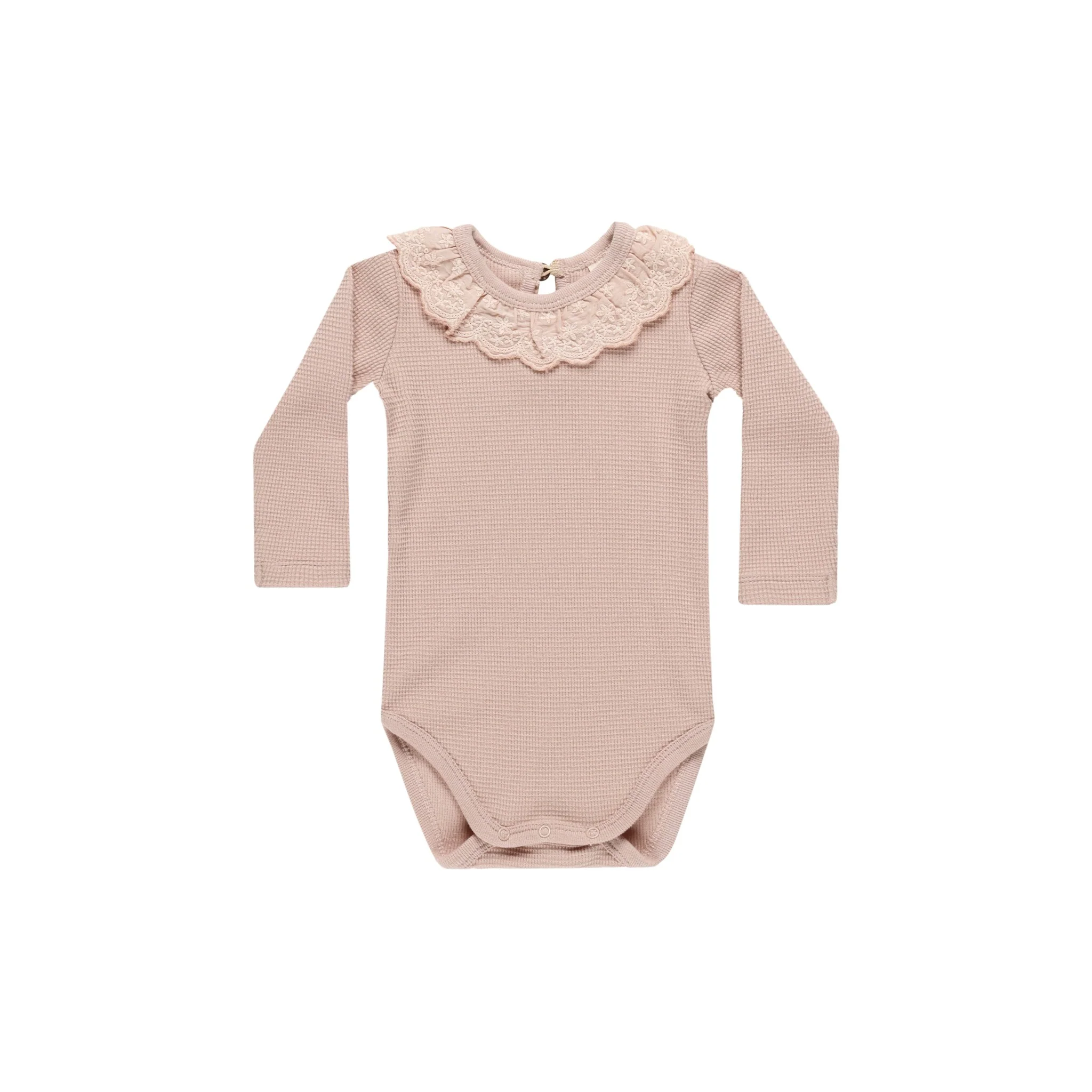 Quincy Mae Ruffle Collar Bodysuit - Blush