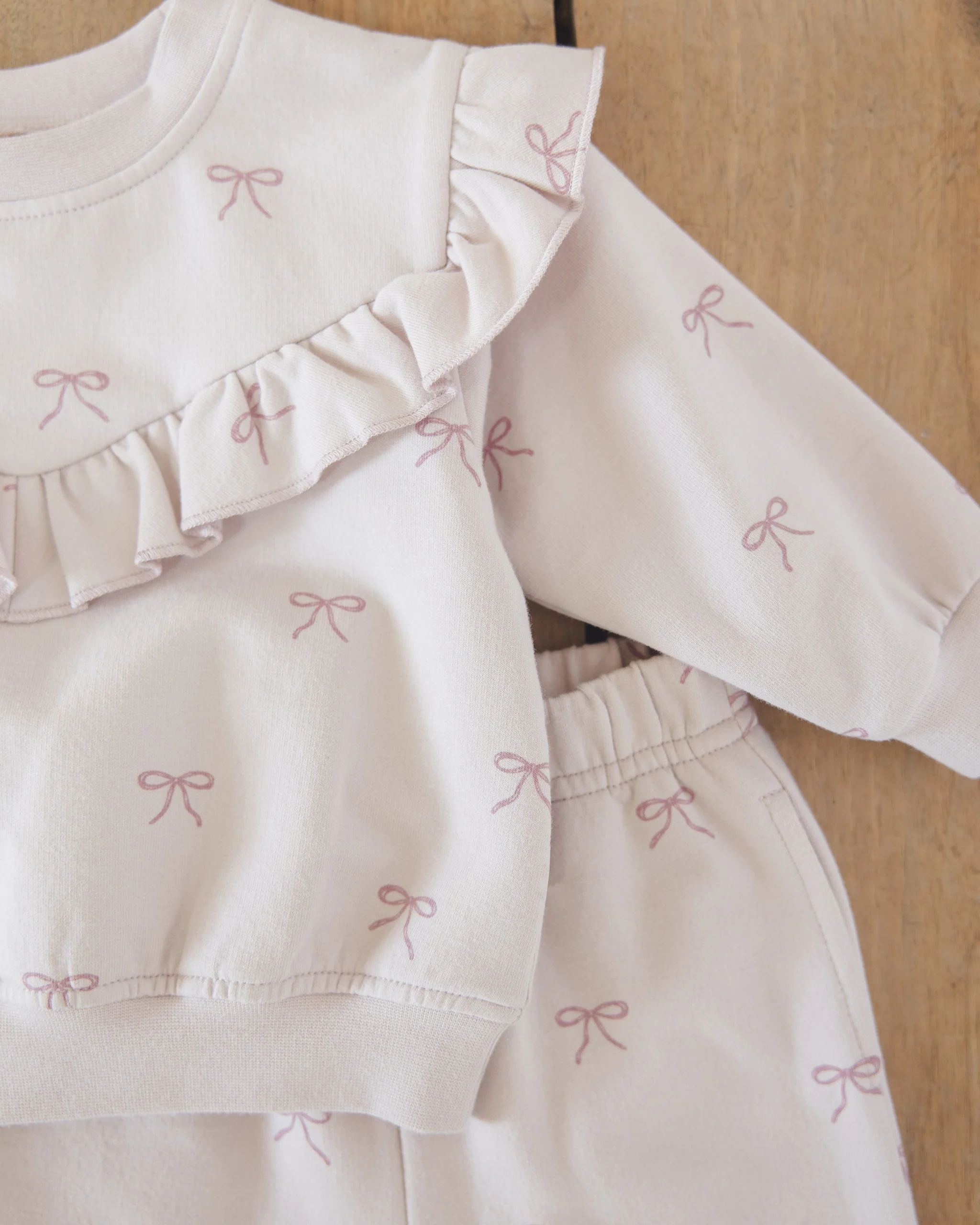 Ruffle Fleece Sweatshirt - Bows - Image 2