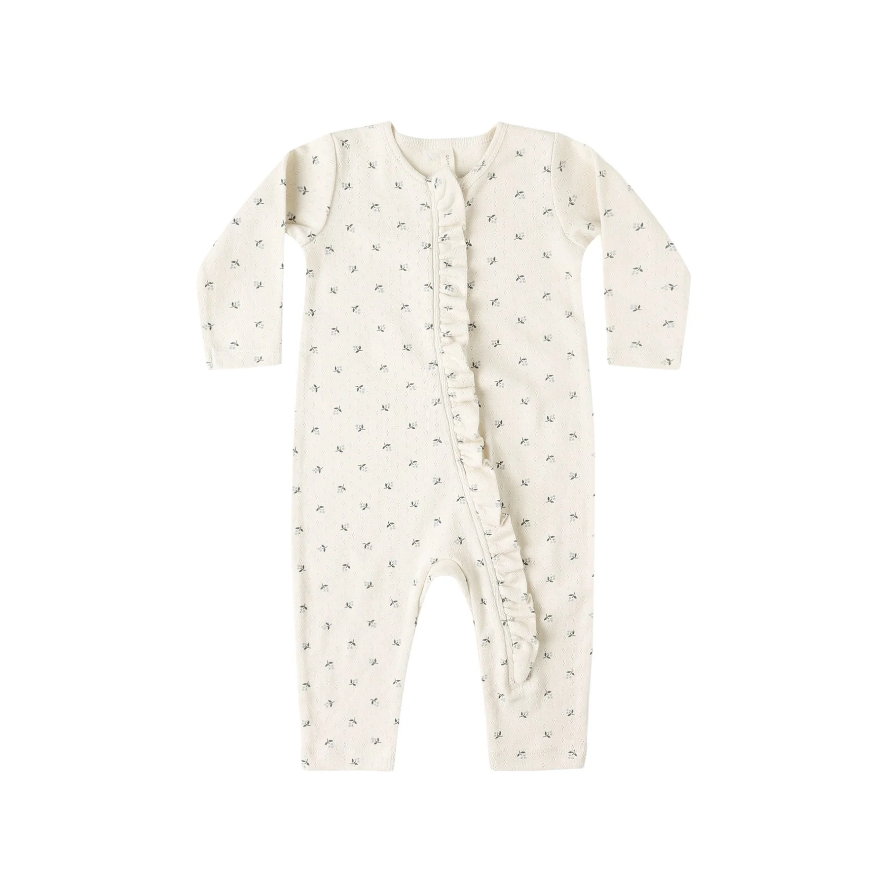 Ruffle Jumpsuit - Blue Ditsy